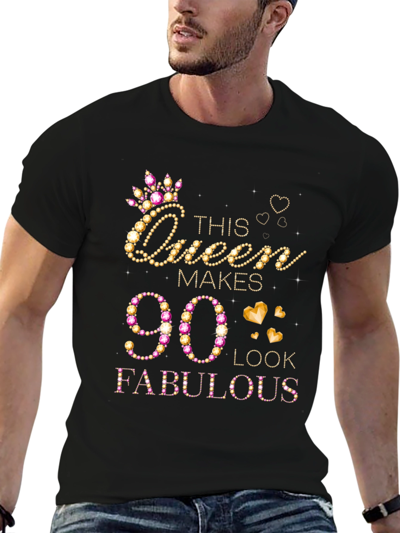 90th Birthday Queen T-Shirt - Fabulous at Ninety