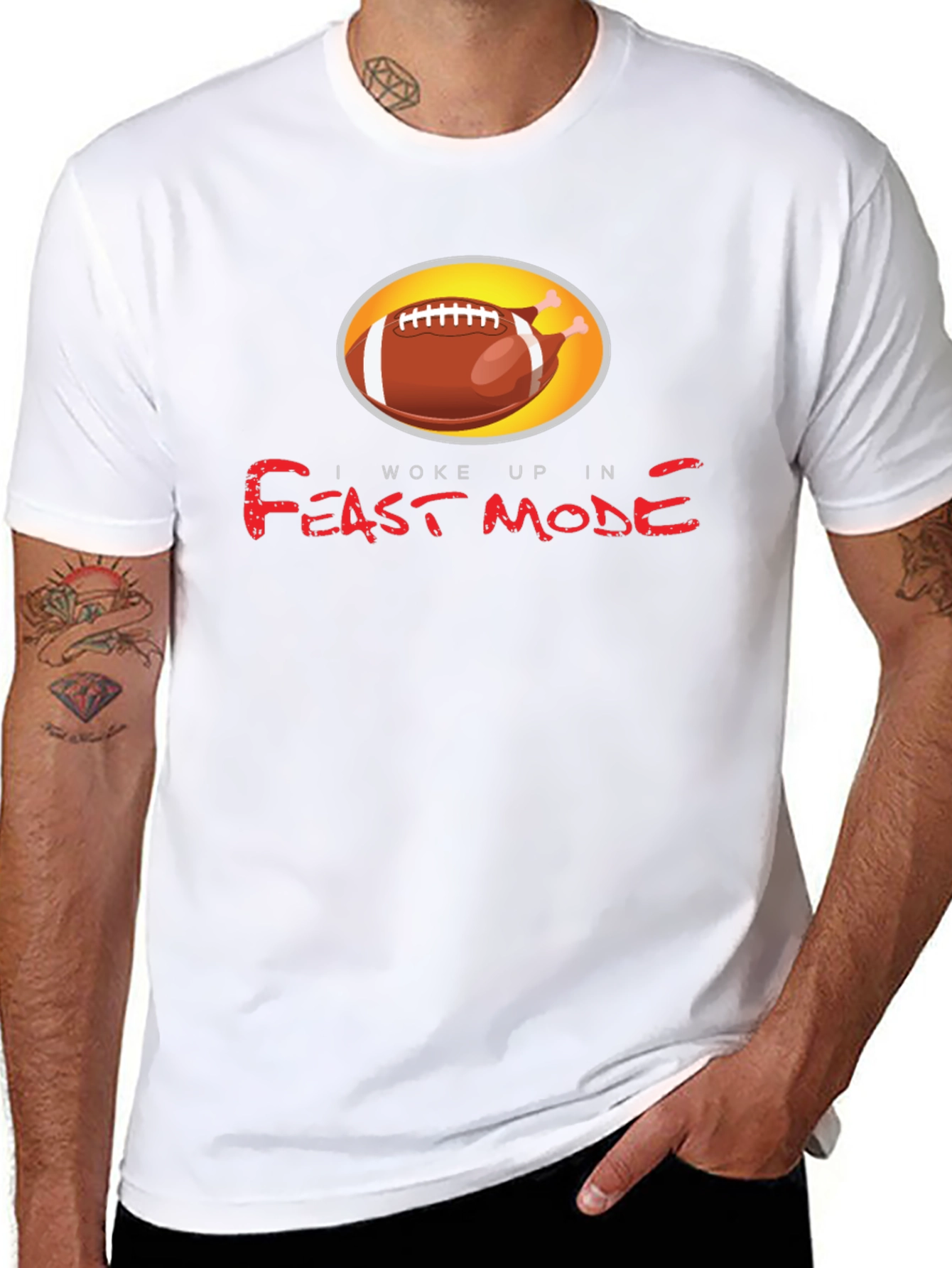 Feast Mode Football Thanksgiving T-Shirt