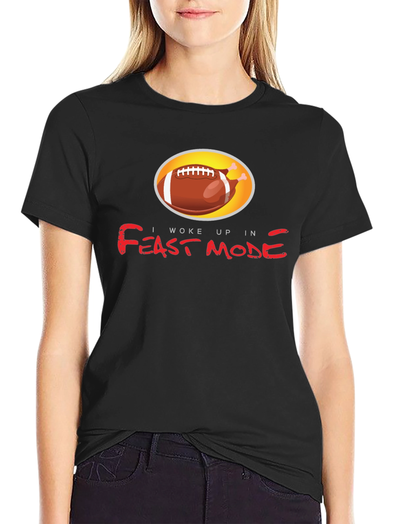 Feast Mode Football Thanksgiving T-Shirt
