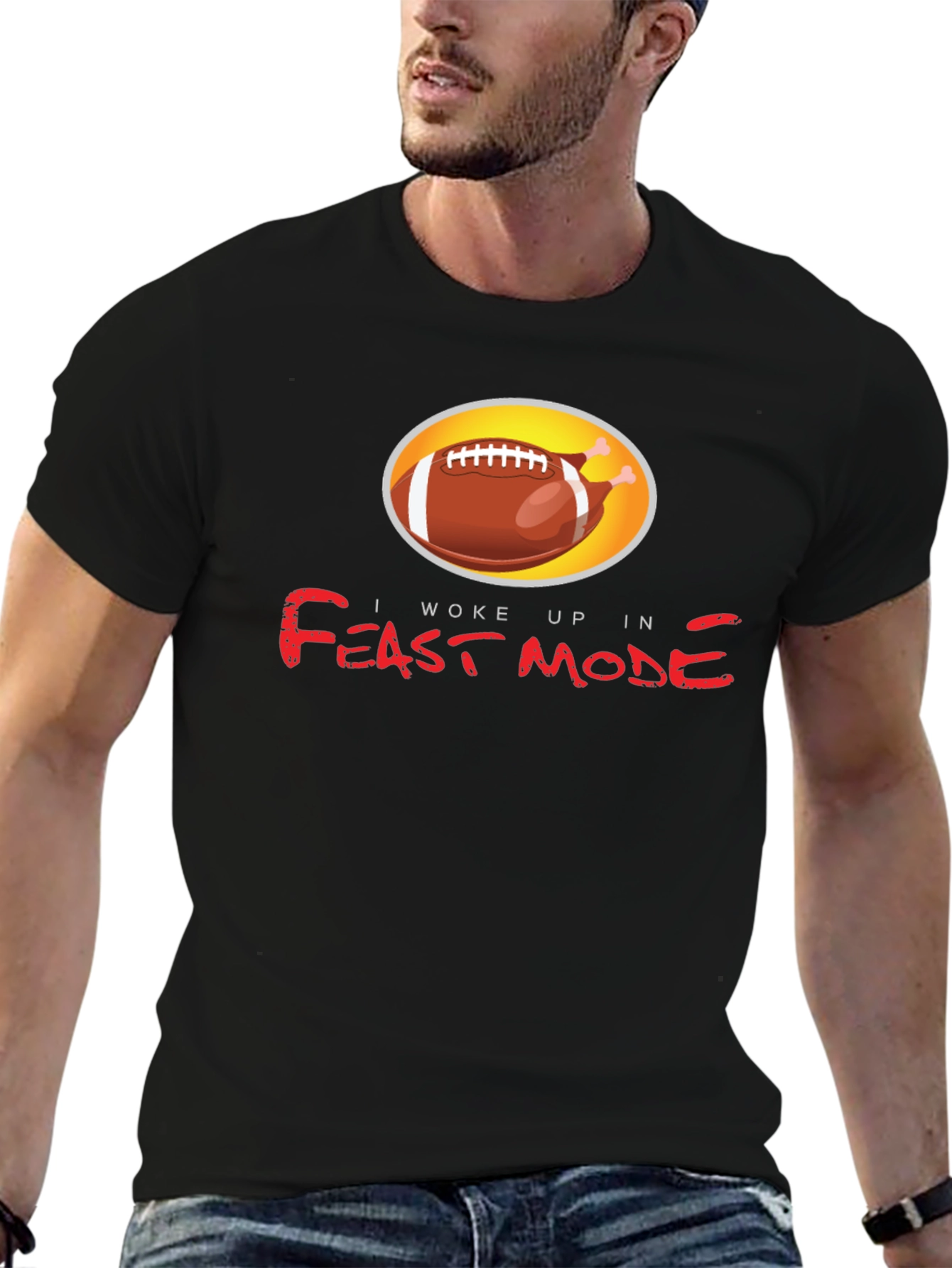 Feast Mode Football Thanksgiving T-Shirt