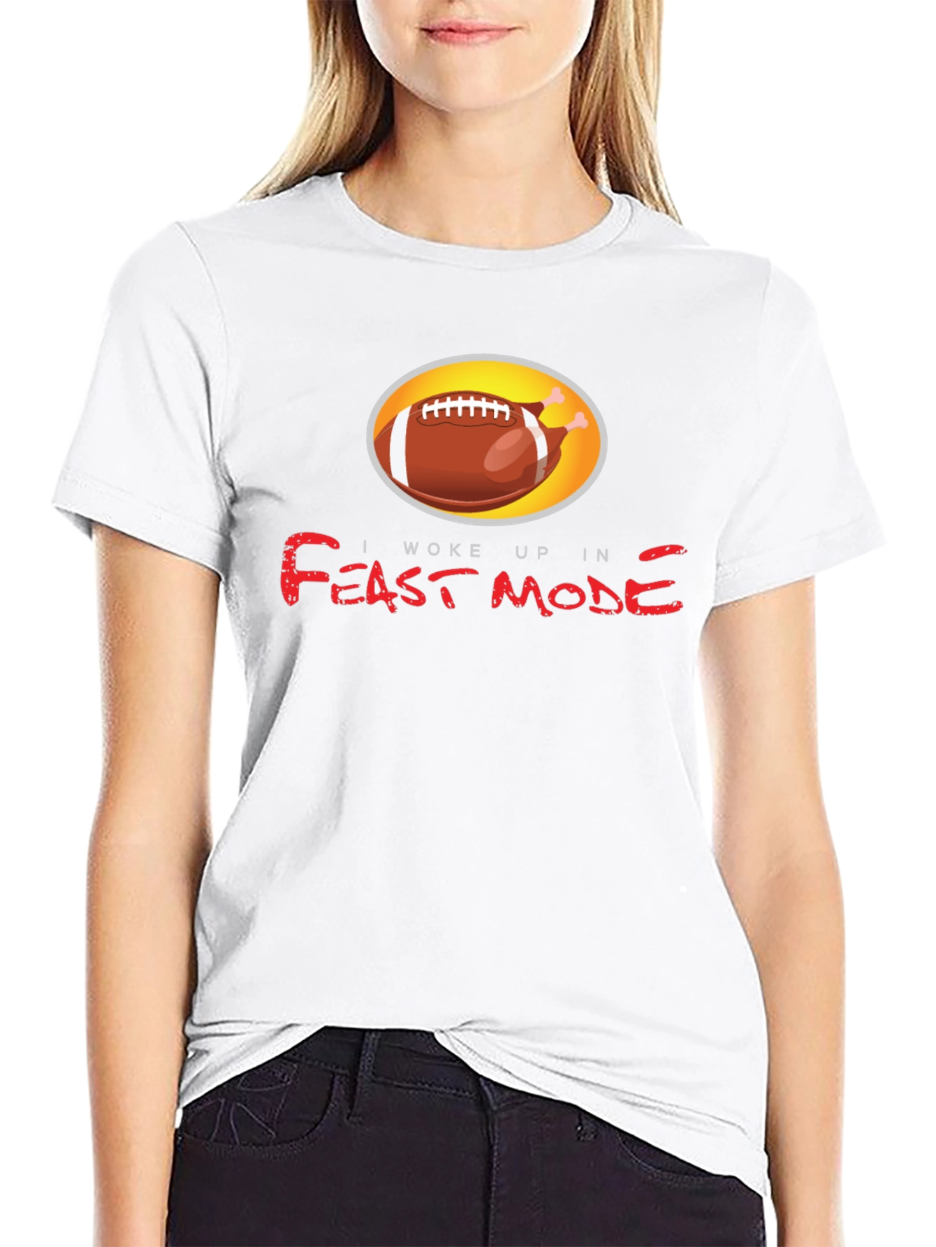 Feast Mode Football Thanksgiving T-Shirt