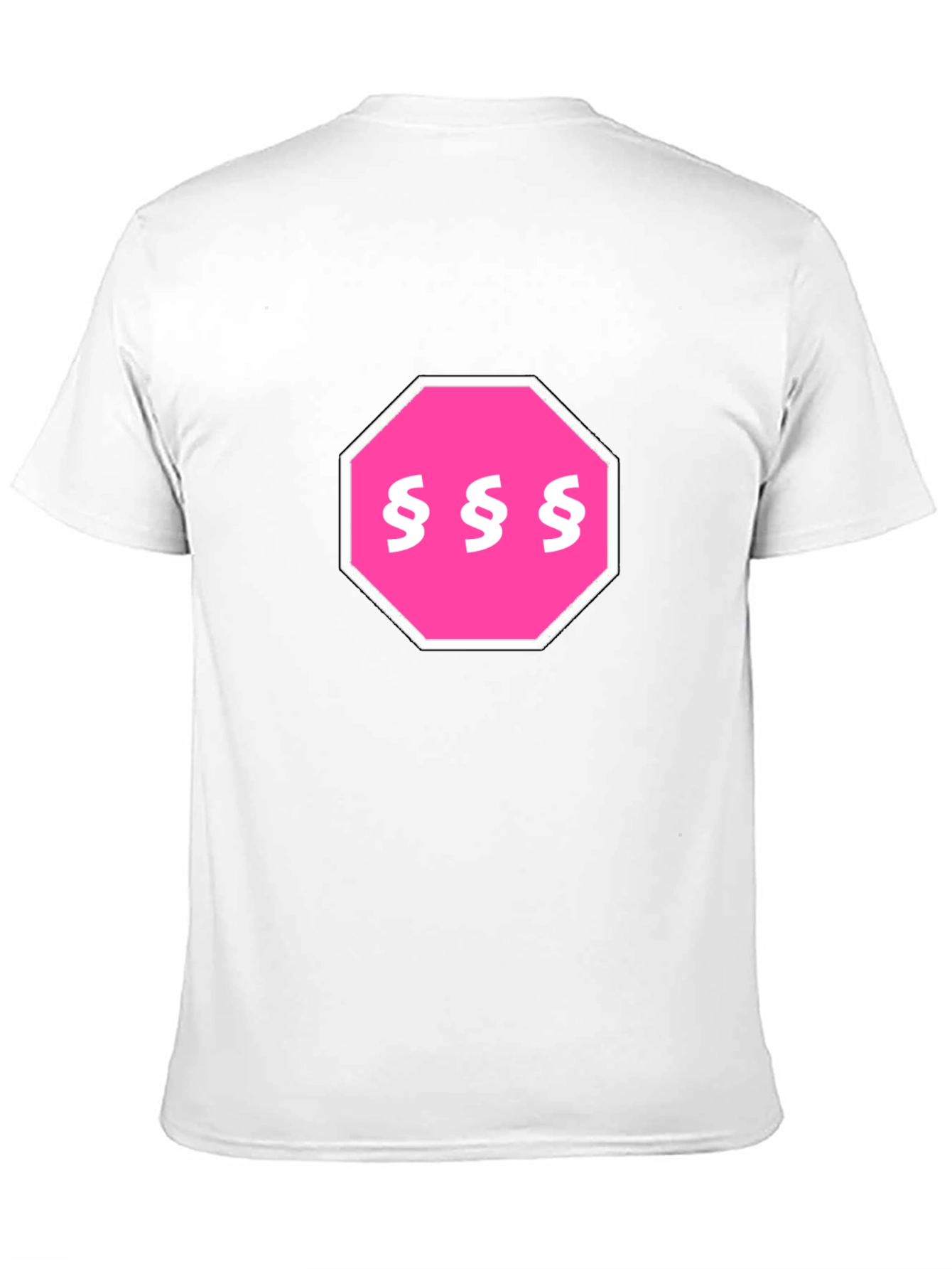 Pink Section Symbol Stop Sign T-Shirt