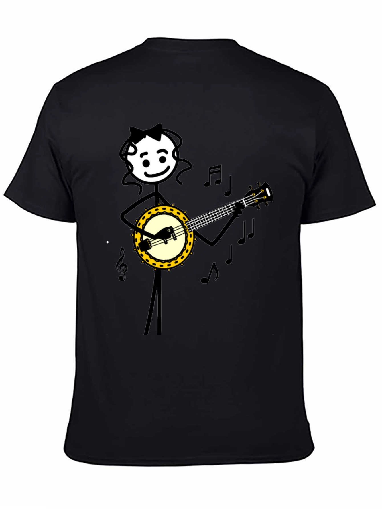 Banjo Playing Stick Figure T-Shirt