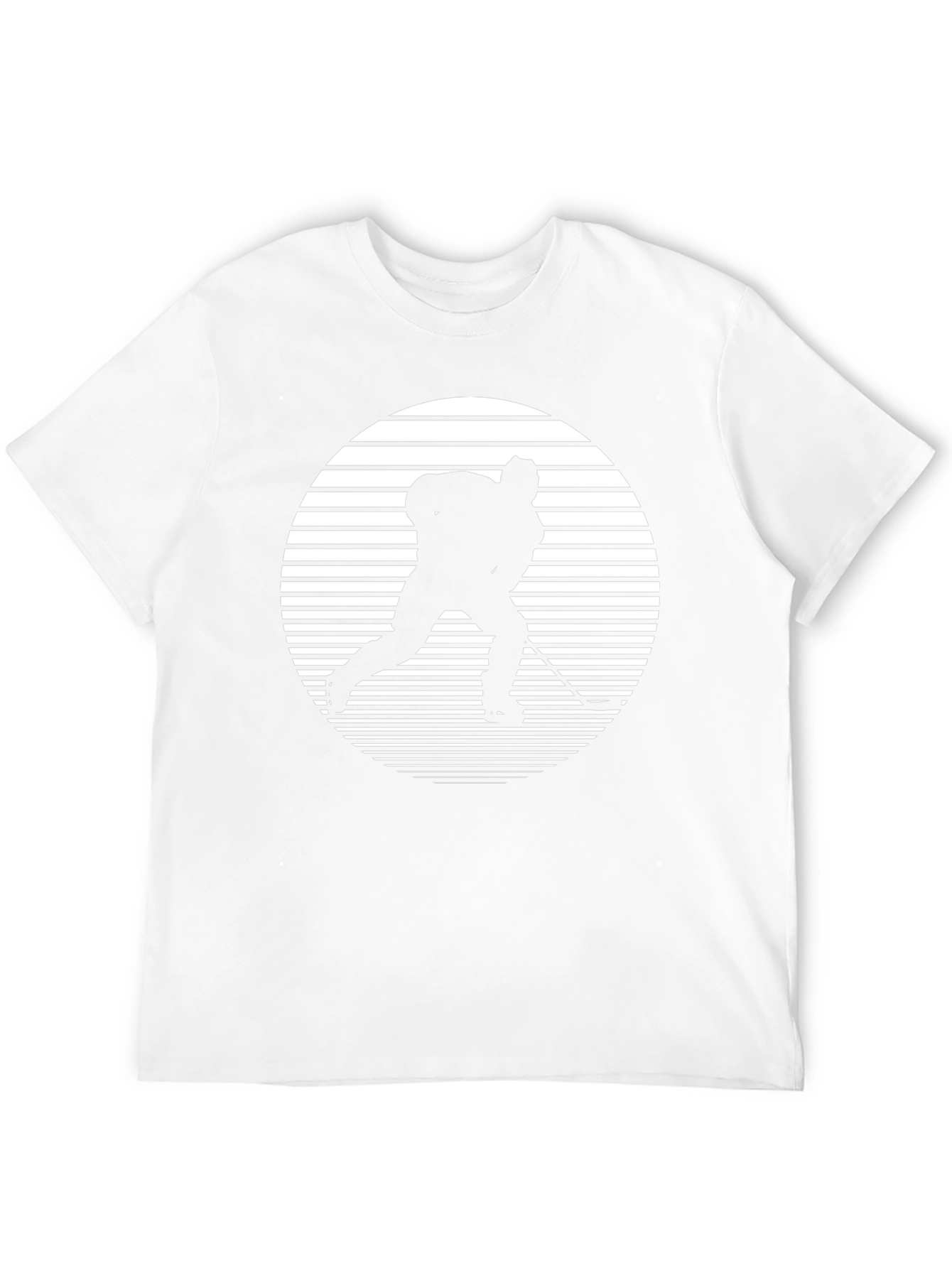 Hockey Player Silhouette Graphic Tee - Black