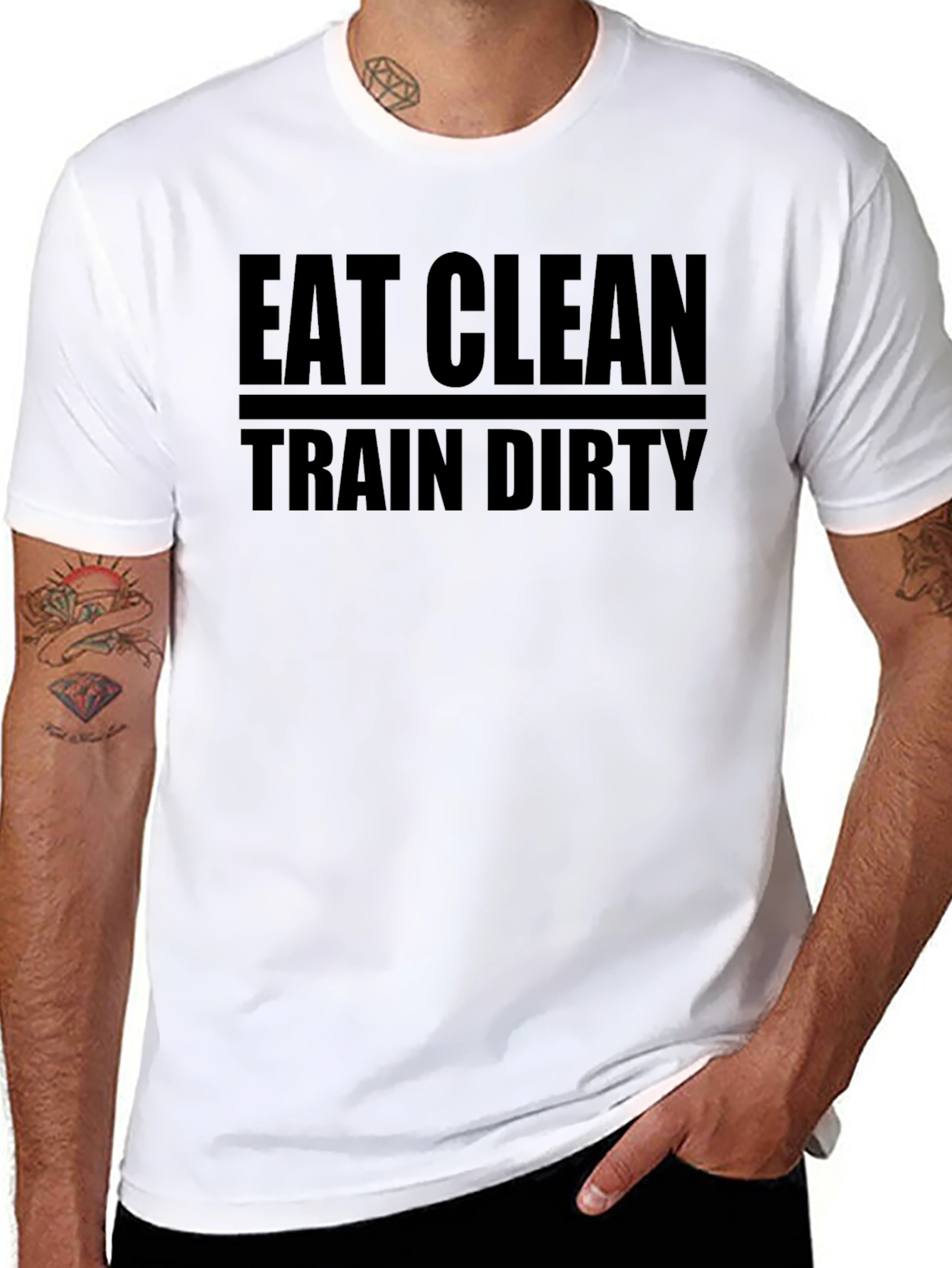 Eat Clean Train Dirty Graphic Tee - Fitness Lifestyle