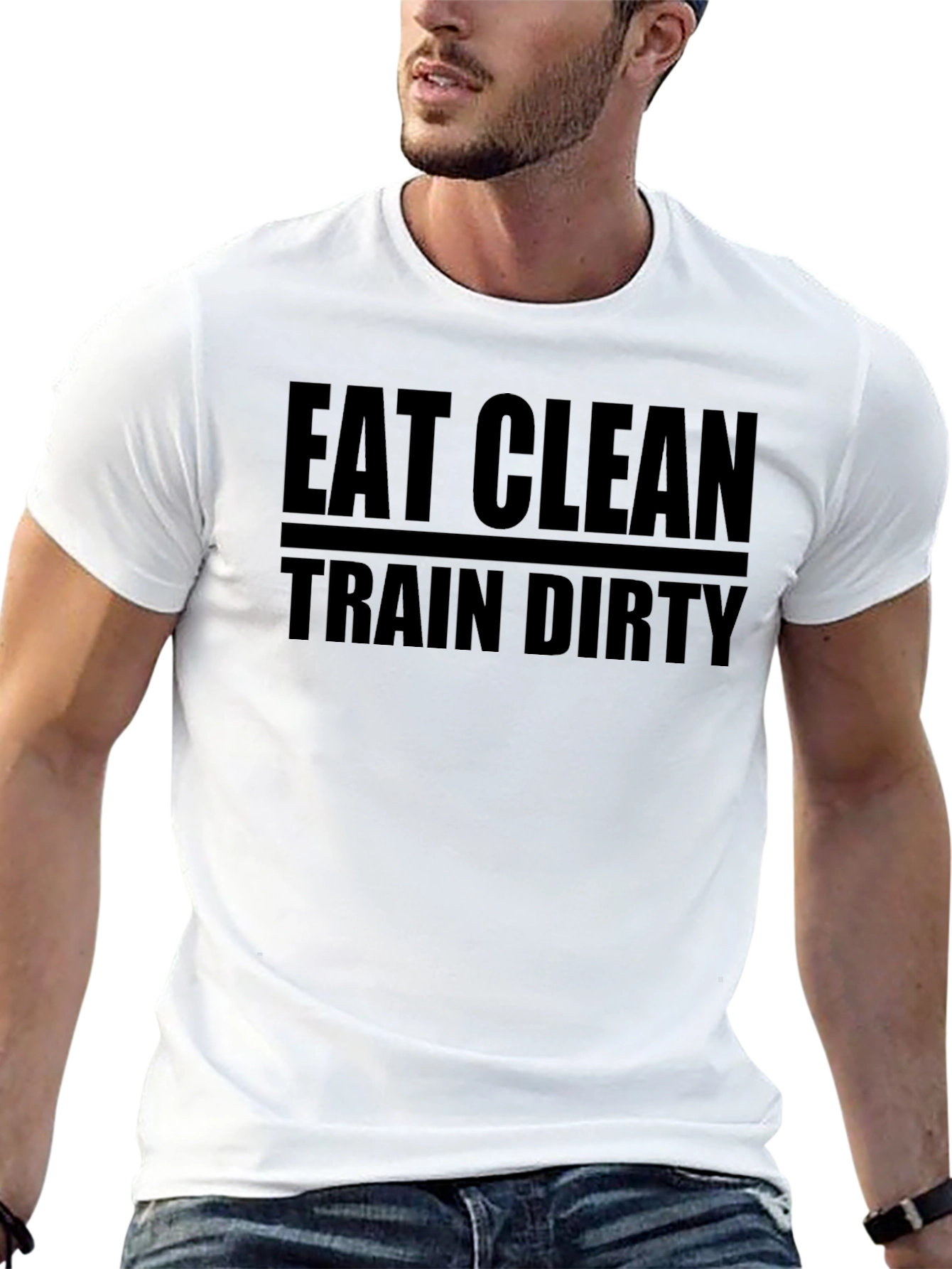 Eat Clean Train Dirty Graphic Tee - Fitness Lifestyle