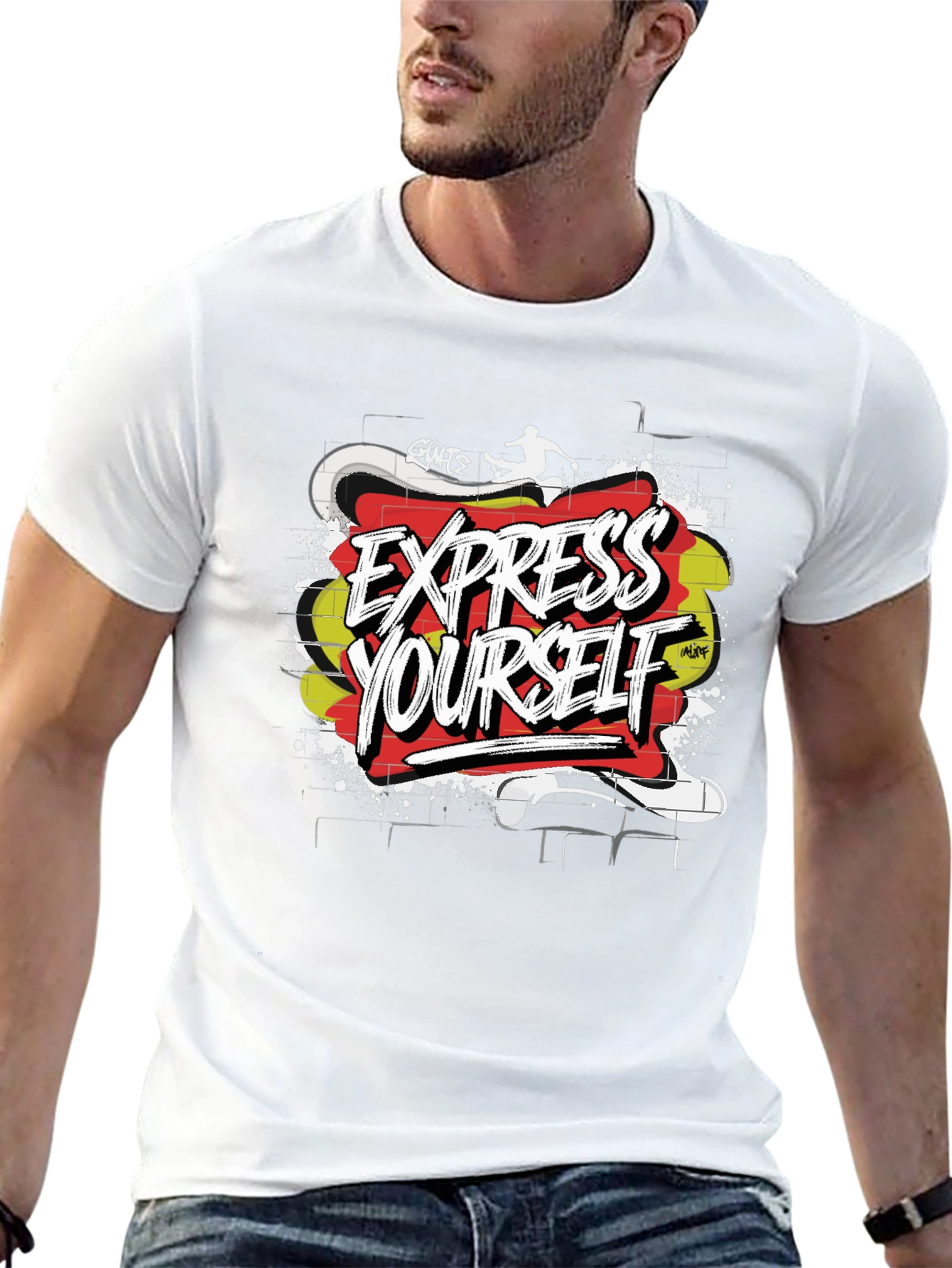 Express Yourself Graphic T-Shirt - Black
