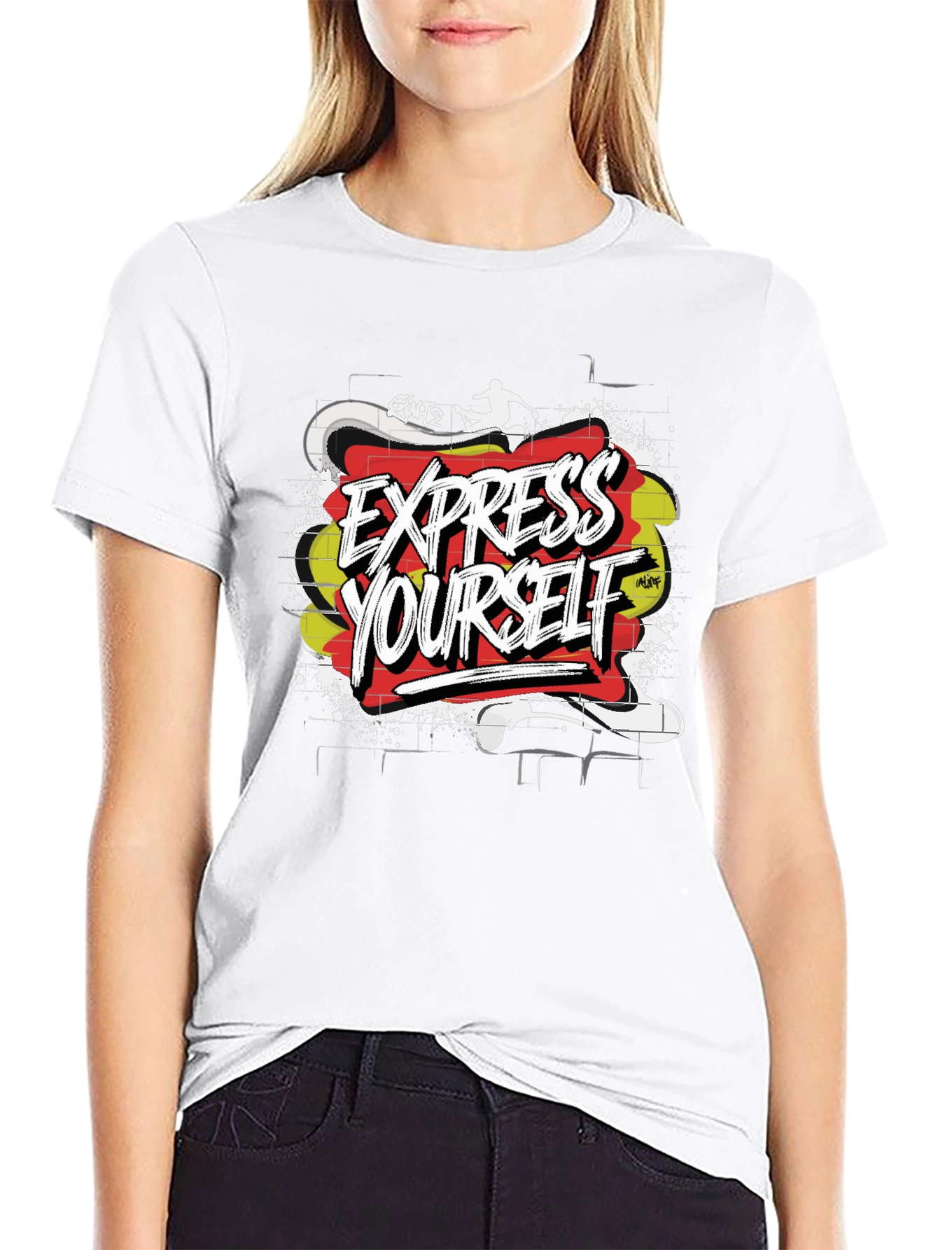 Express Yourself Graphic T-Shirt - Black