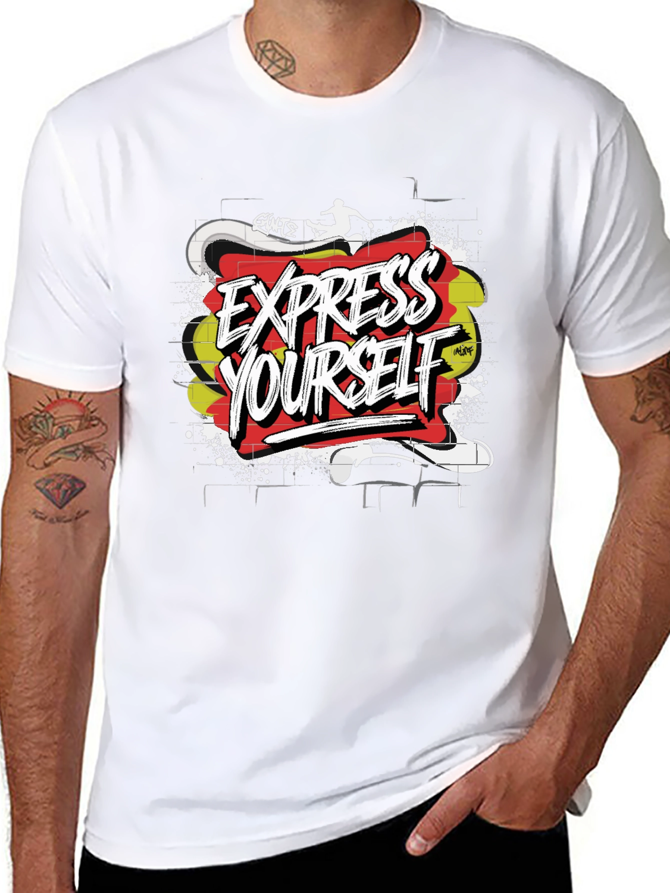 Express Yourself Graphic T-Shirt - Black