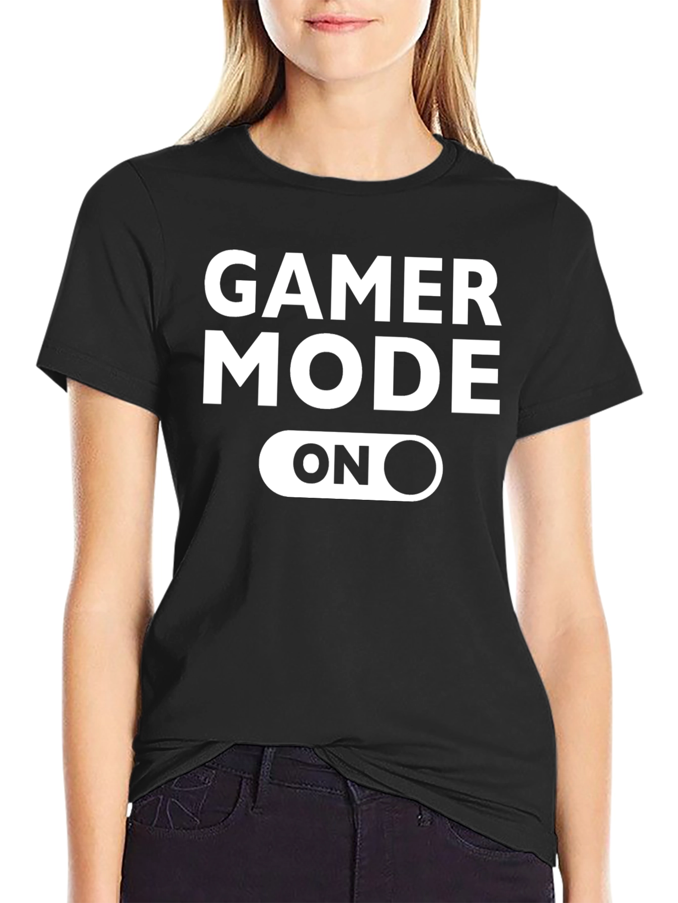 Gamer Mode ON Black Graphic T-Shirt
