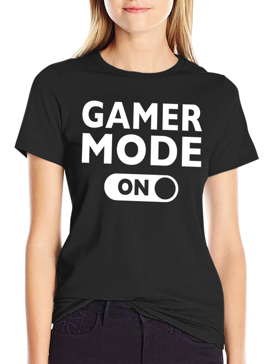 Gamer Mode ON Black Graphic T-Shirt