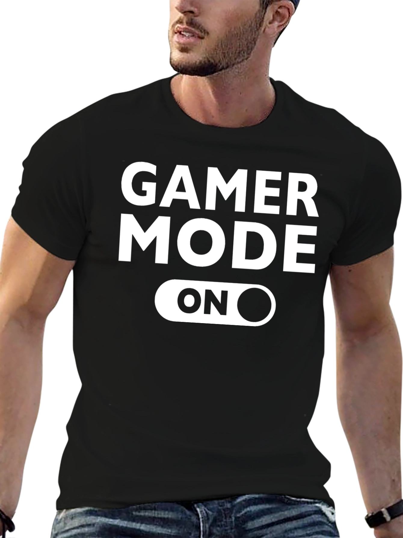 Gamer Mode ON Black Graphic T-Shirt