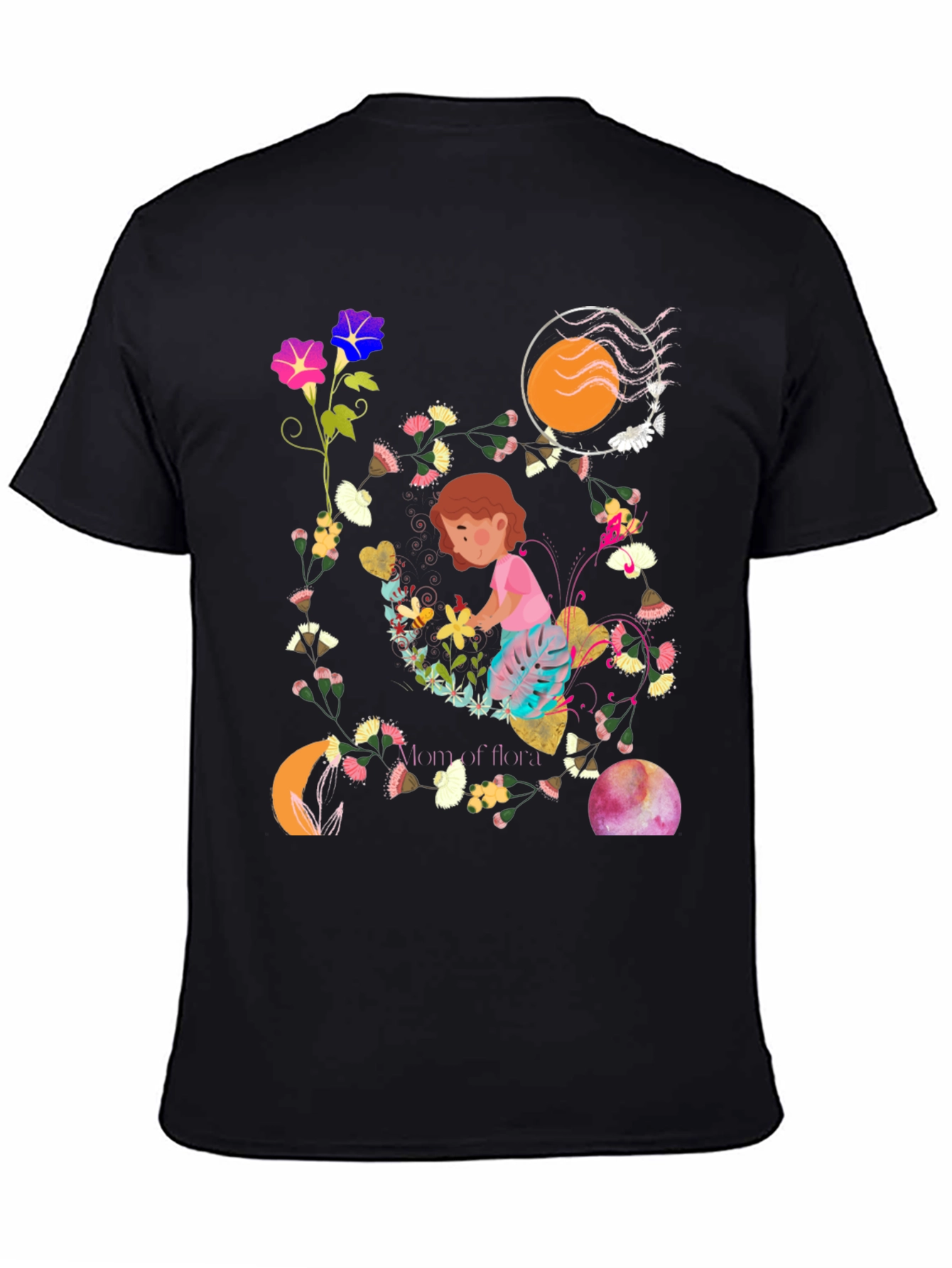 Floral T-Shirt: Mom of Flora Graphic Print