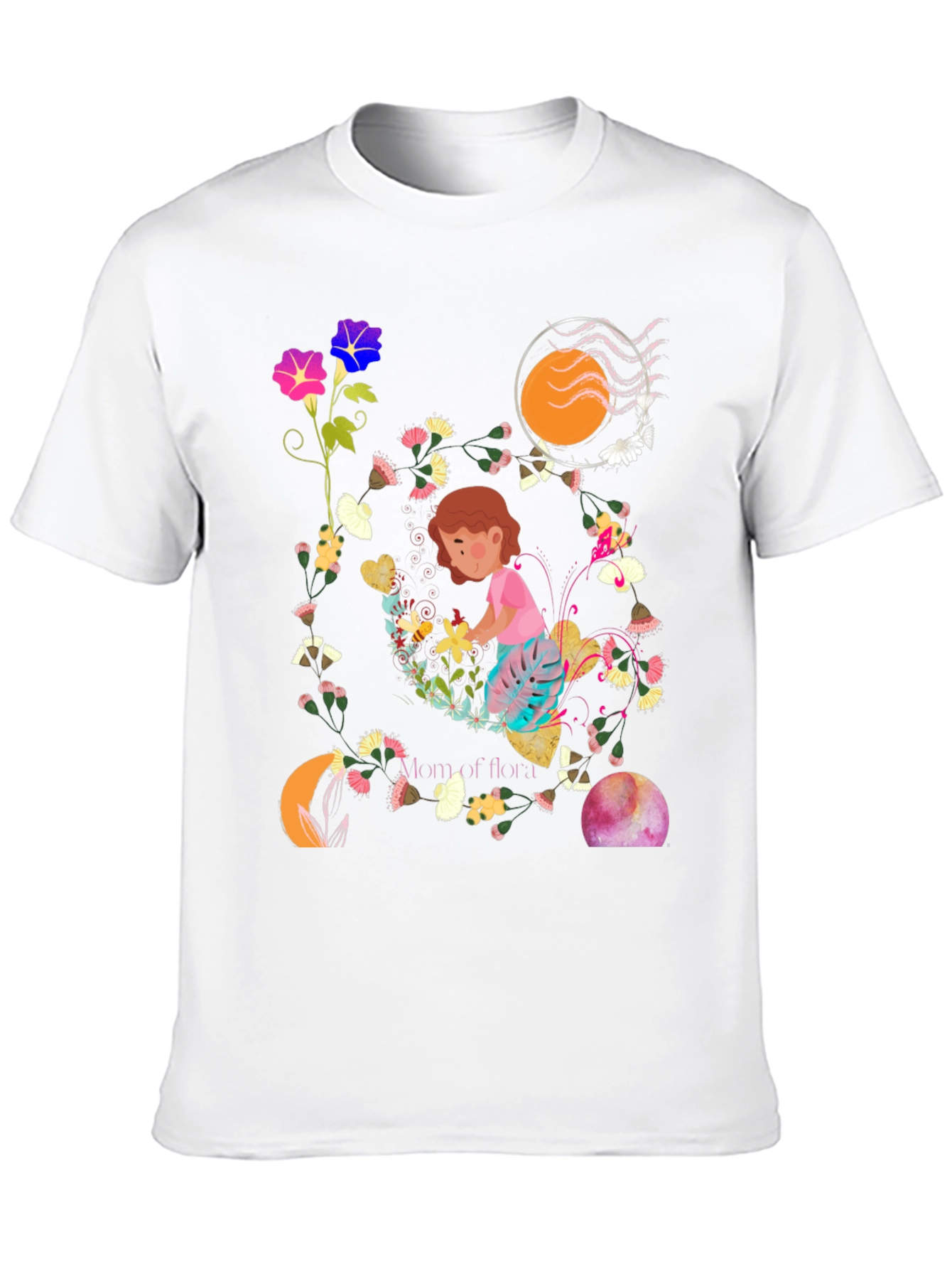 Floral T-Shirt: Mom of Flora Graphic Print