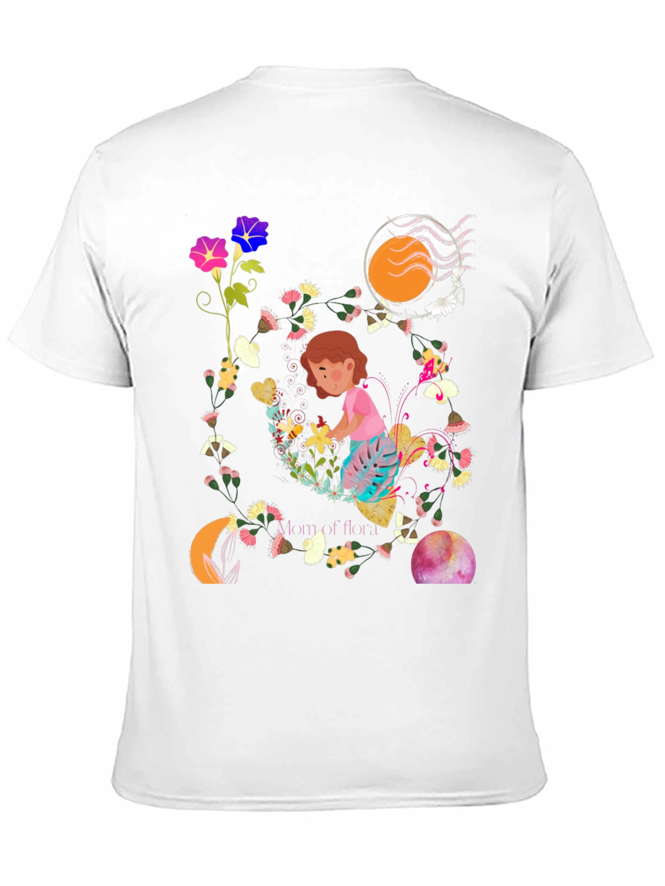 Floral T-Shirt: Mom of Flora Graphic Print