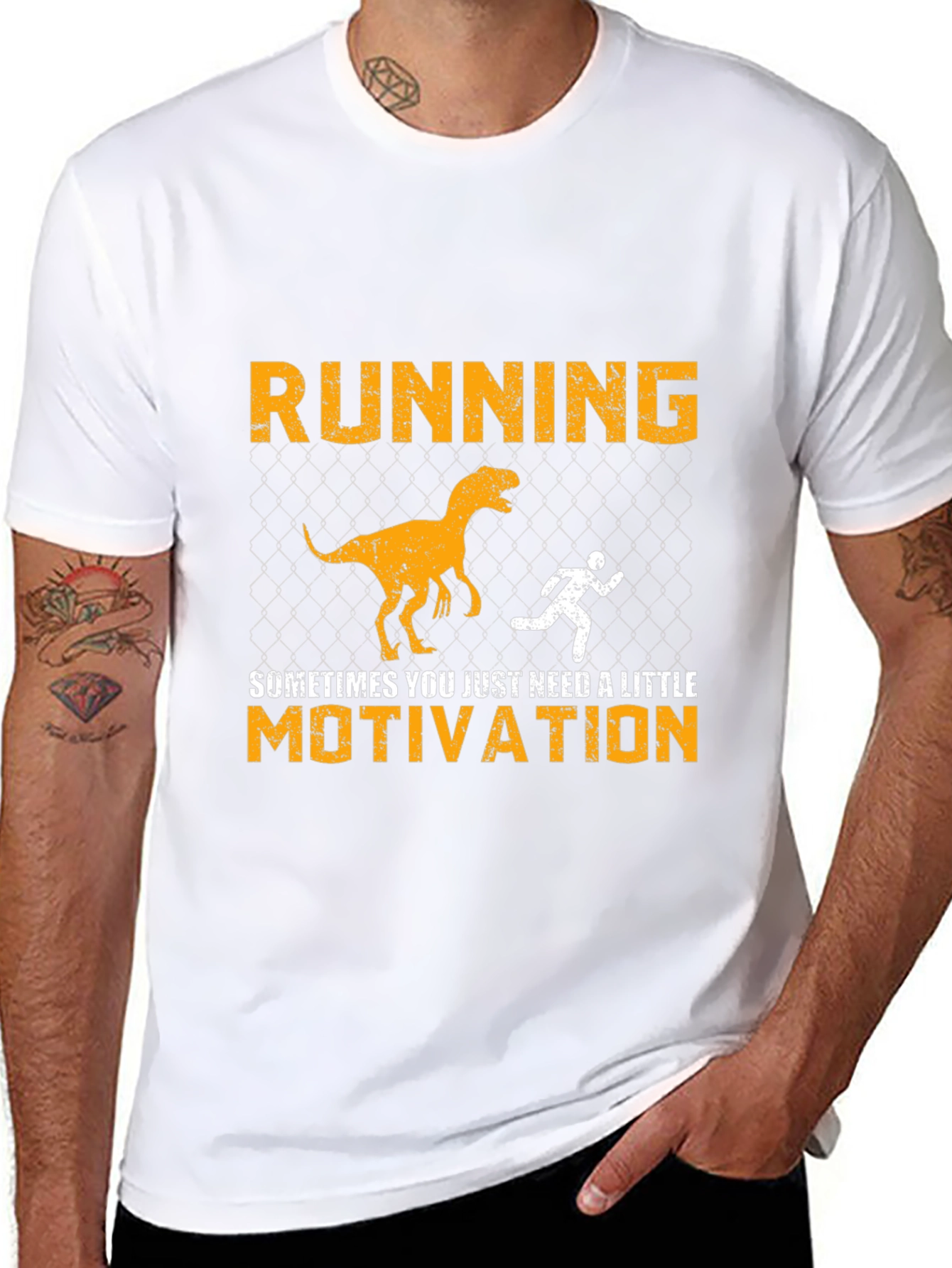 Funny Running Dinosaur T-Shirt