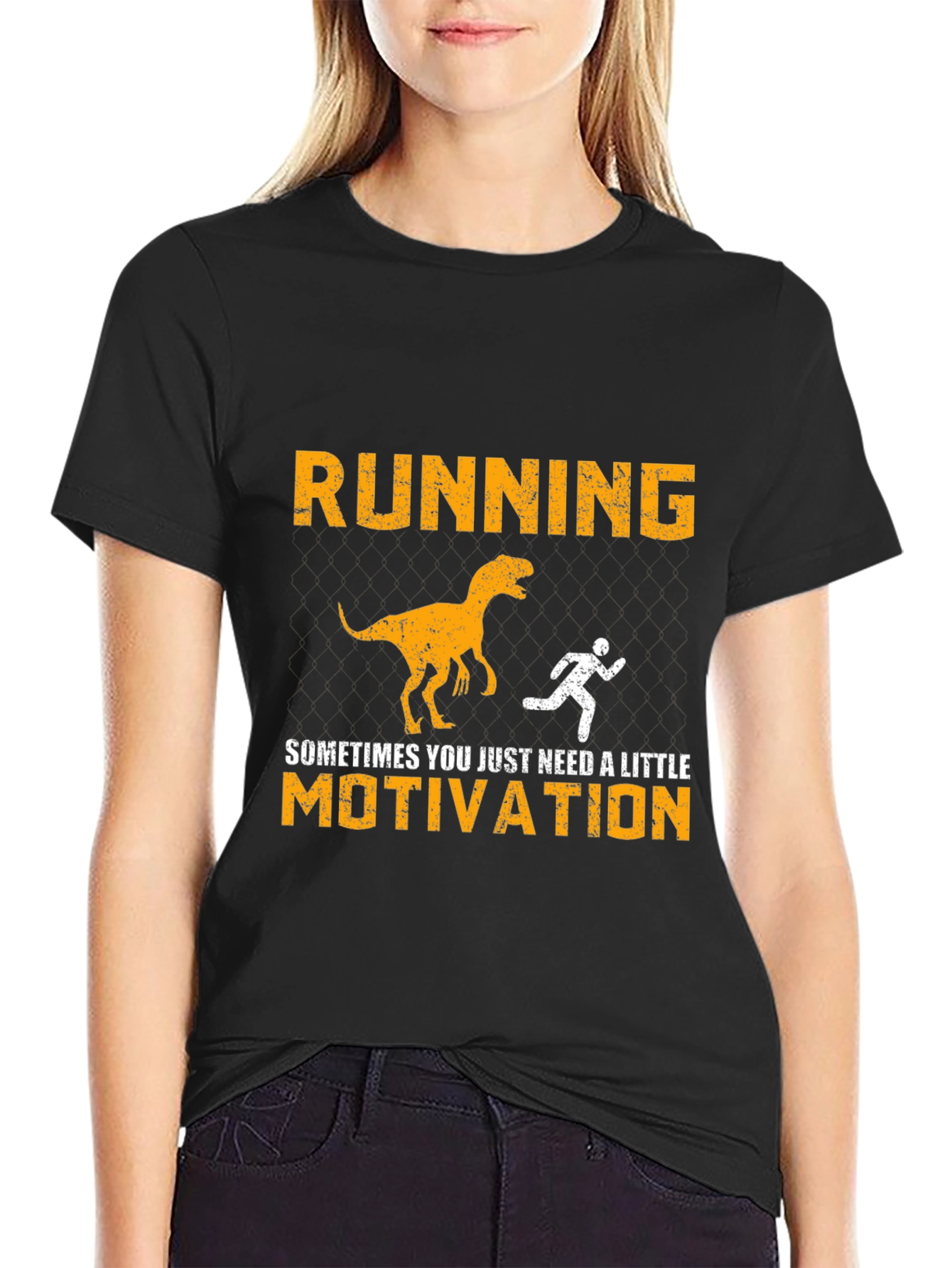 Funny Running Dinosaur T-Shirt