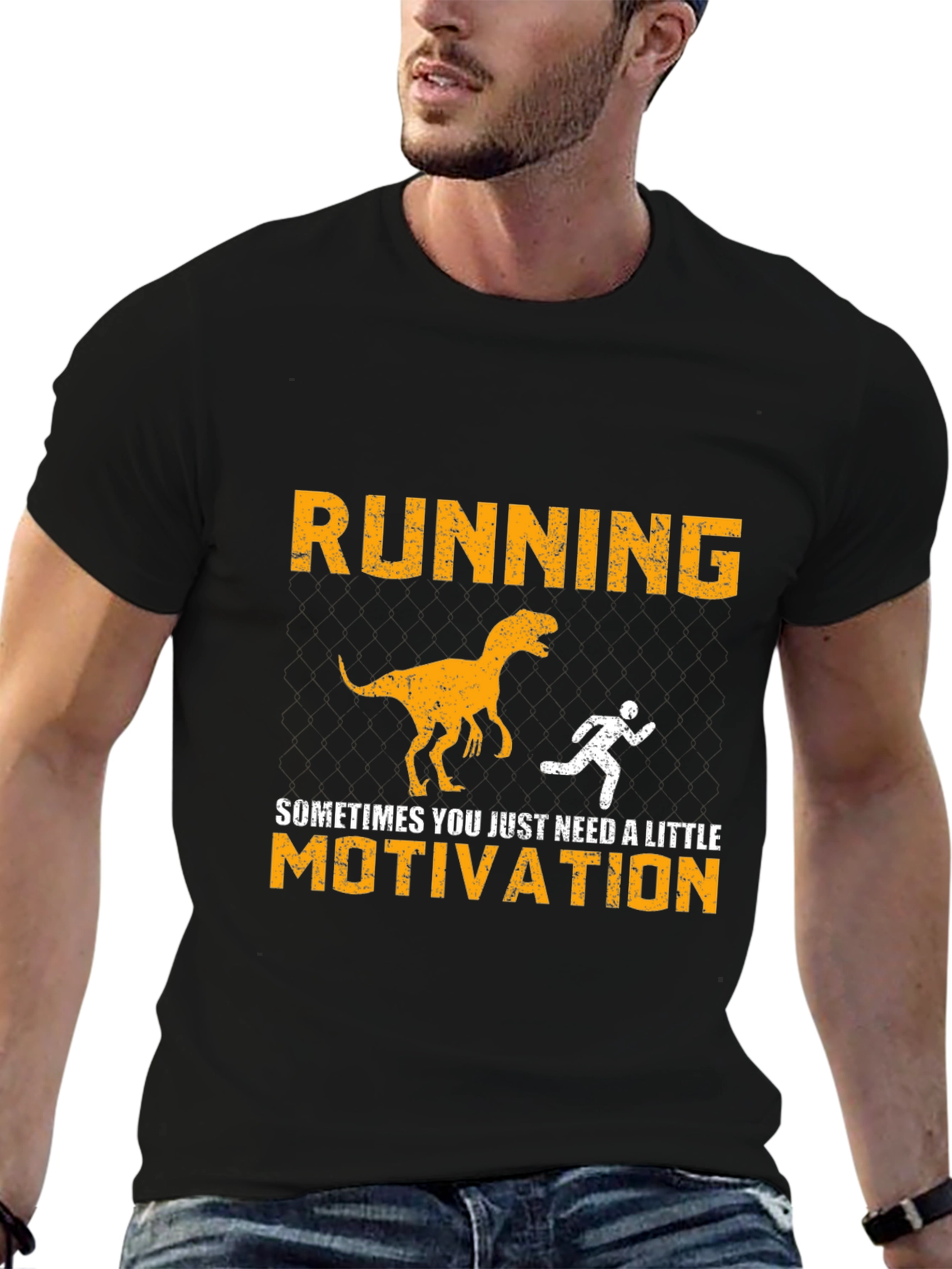 Funny Running Dinosaur T-Shirt