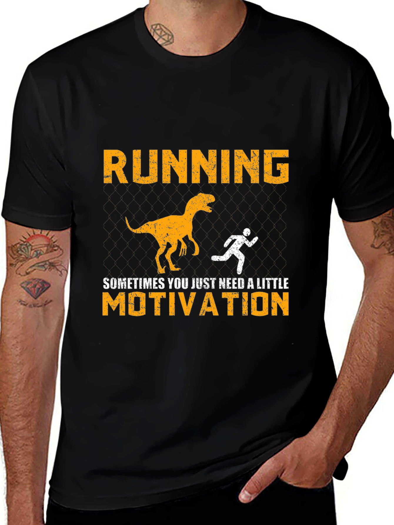 Funny Running Dinosaur T-Shirt