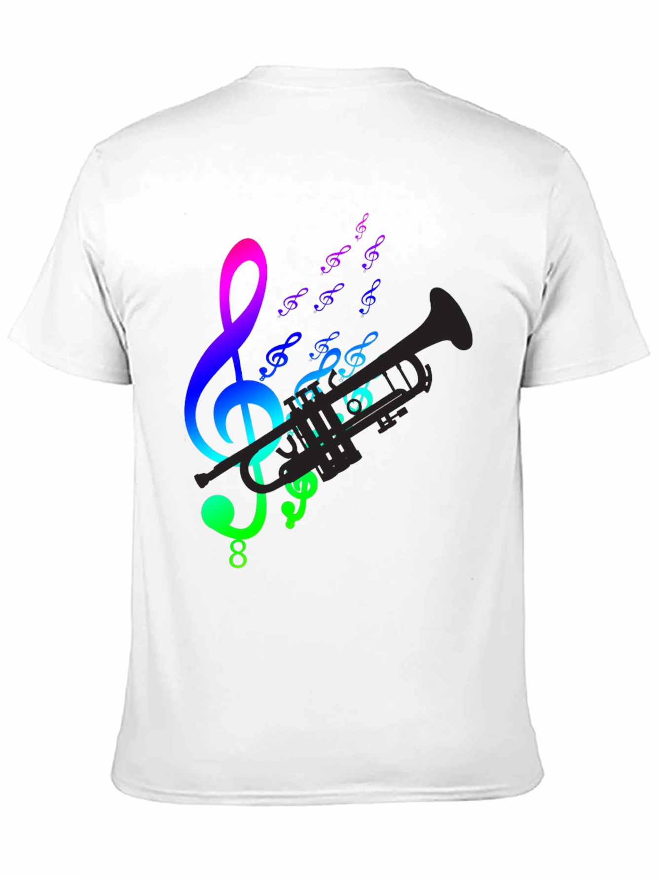 Music Notes & Trumpet Graphic Tee