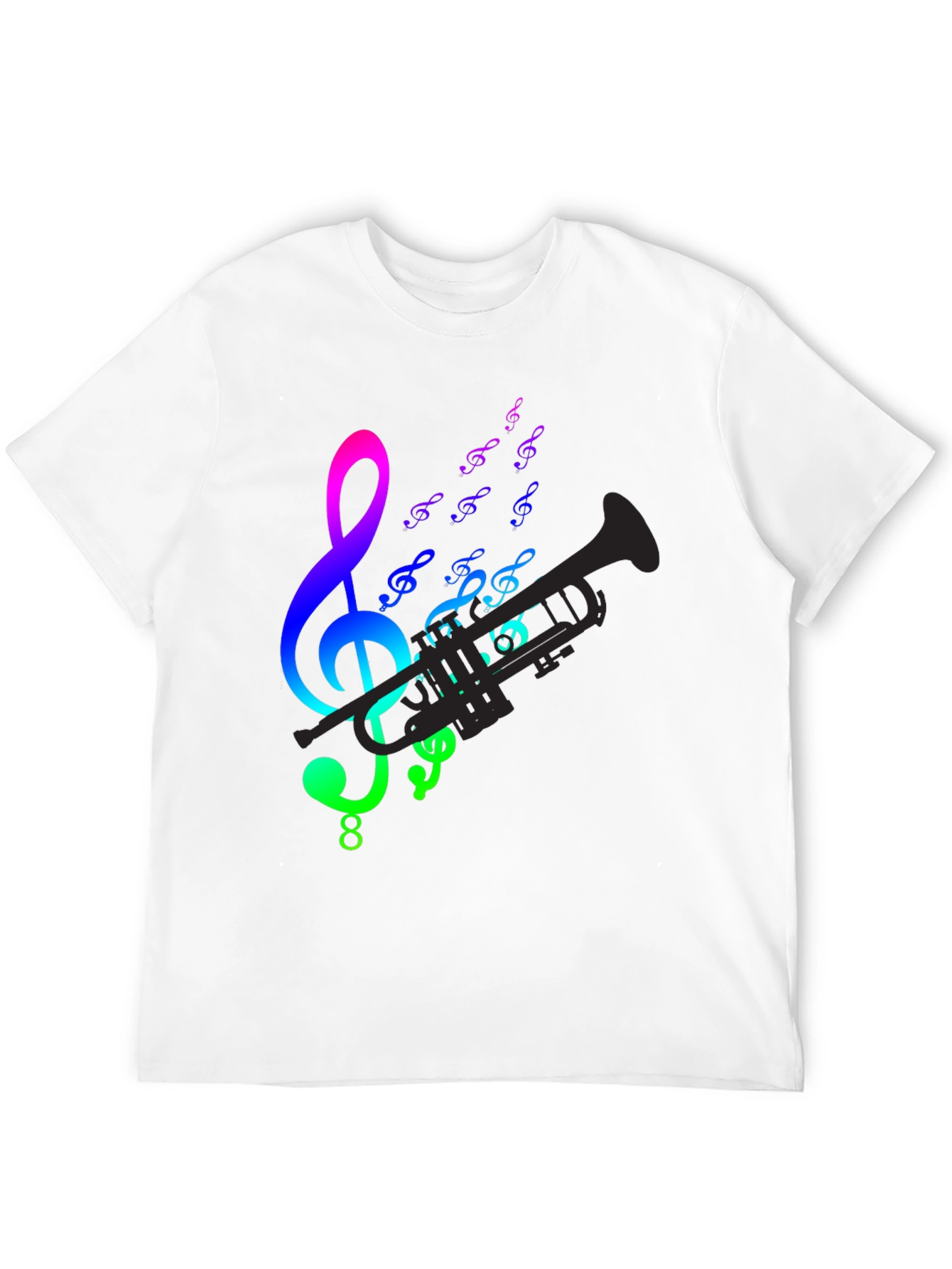 Music Notes & Trumpet Graphic Tee