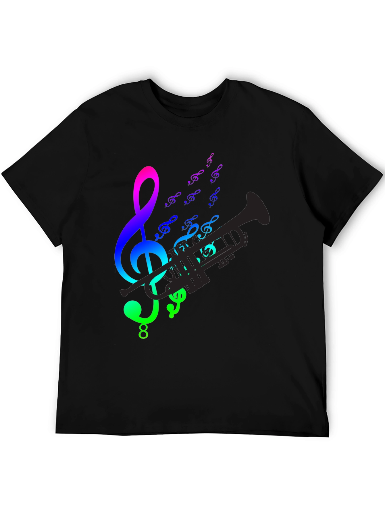 Music Notes & Trumpet Graphic Tee