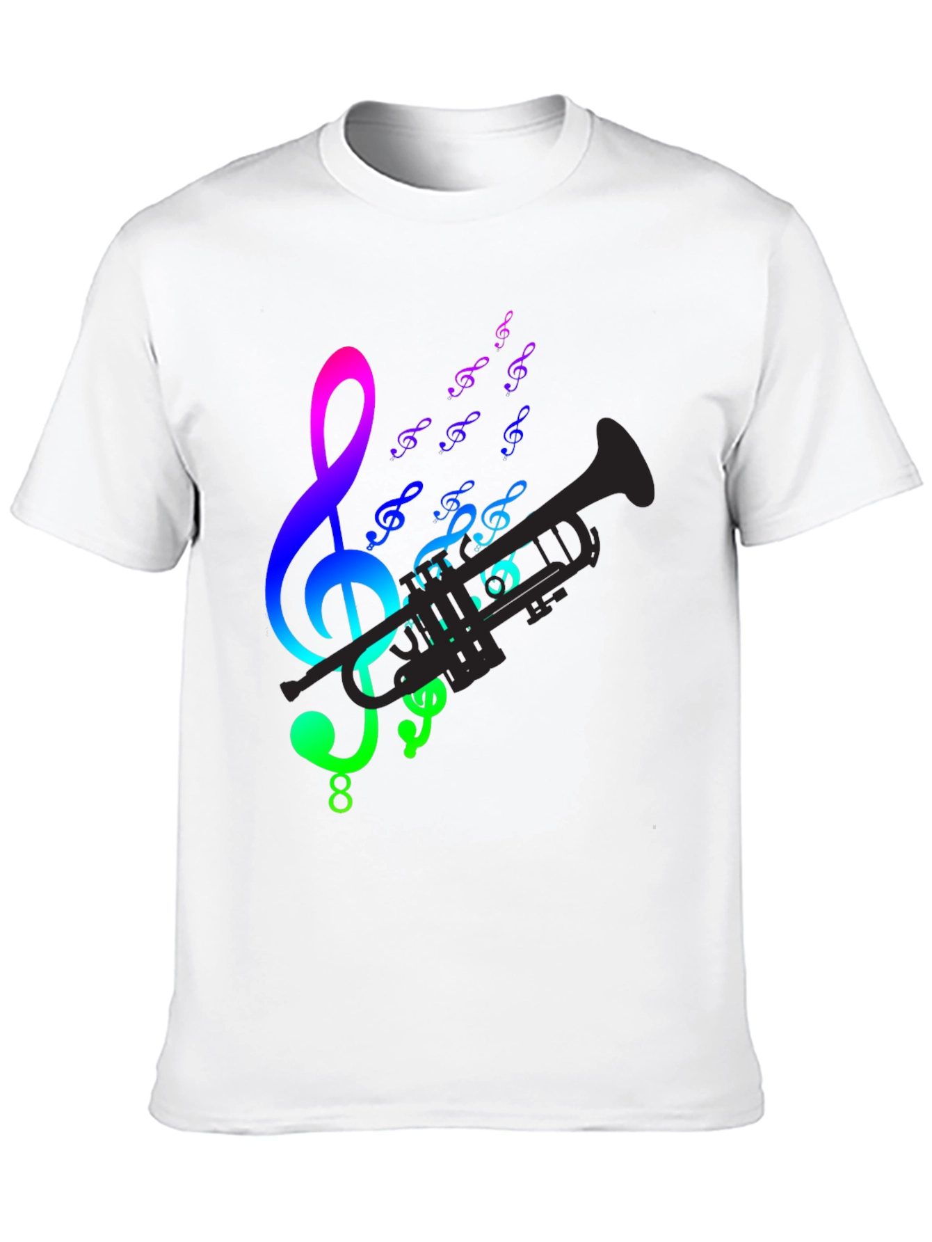 Music Notes & Trumpet Graphic Tee