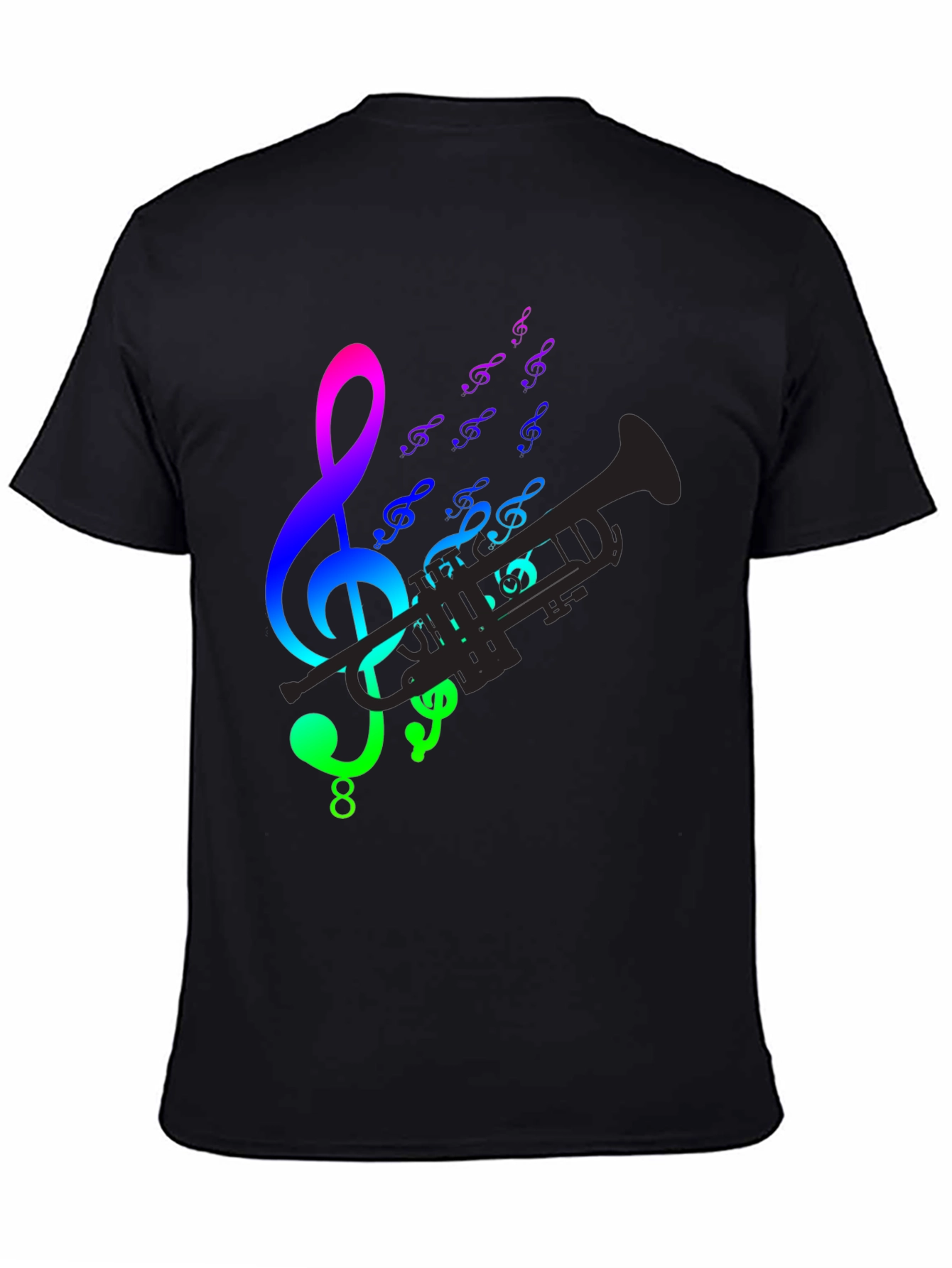 Music Notes & Trumpet Graphic Tee