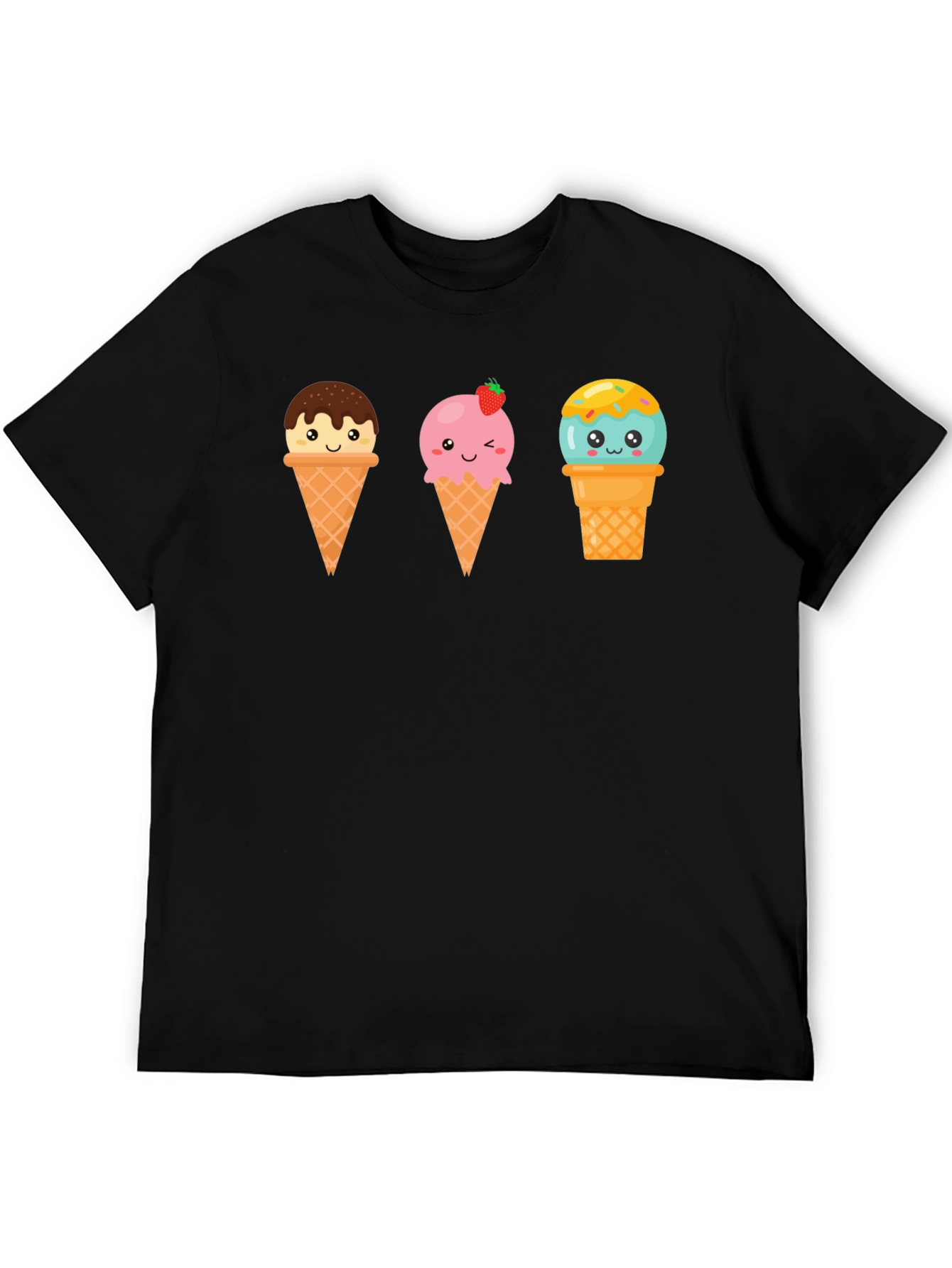 Kawaii Ice Cream Graphic Tee - Cute Summer Shirt