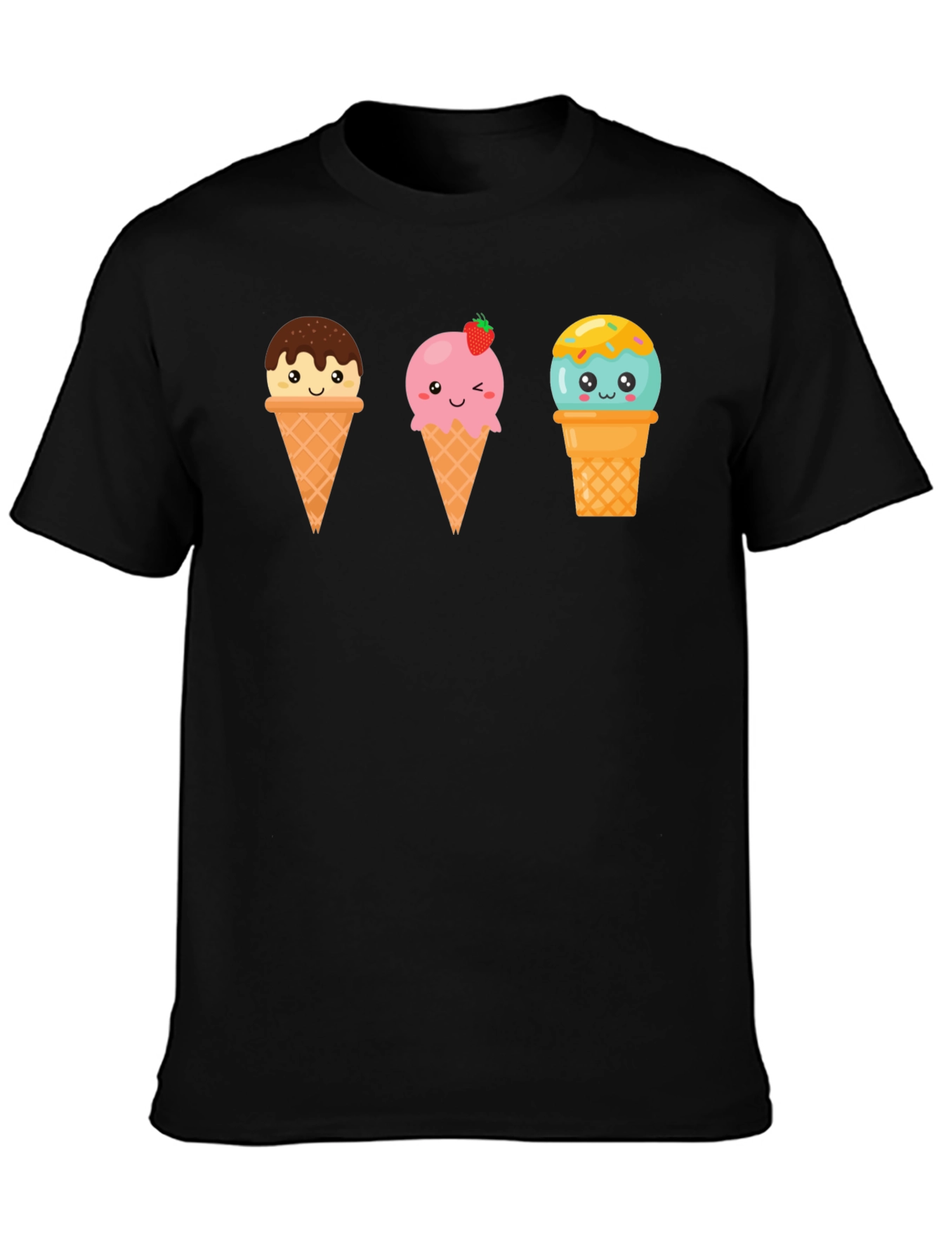 Kawaii Ice Cream Graphic Tee - Cute Summer Shirt