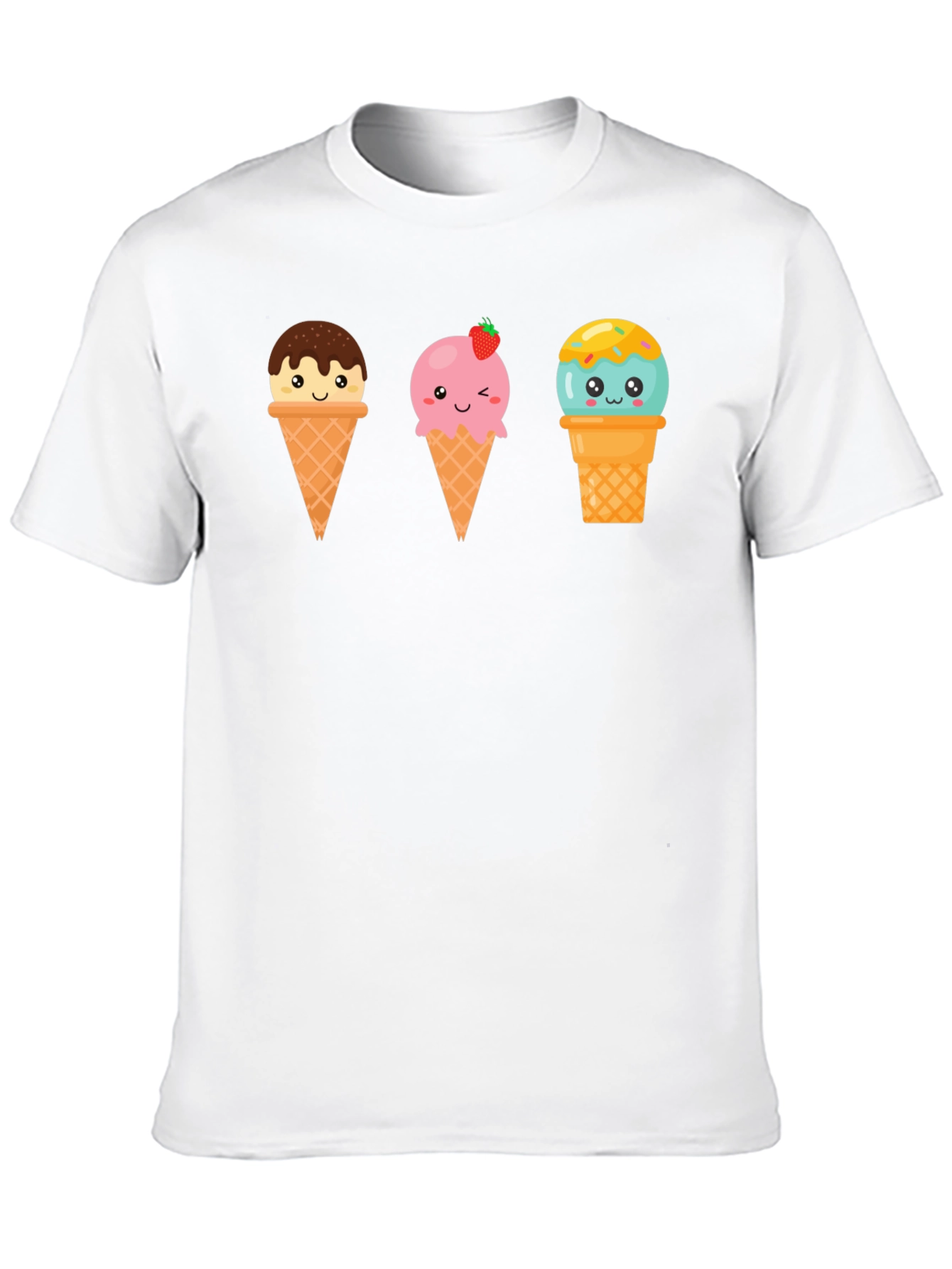 Kawaii Ice Cream Graphic Tee - Cute Summer Shirt