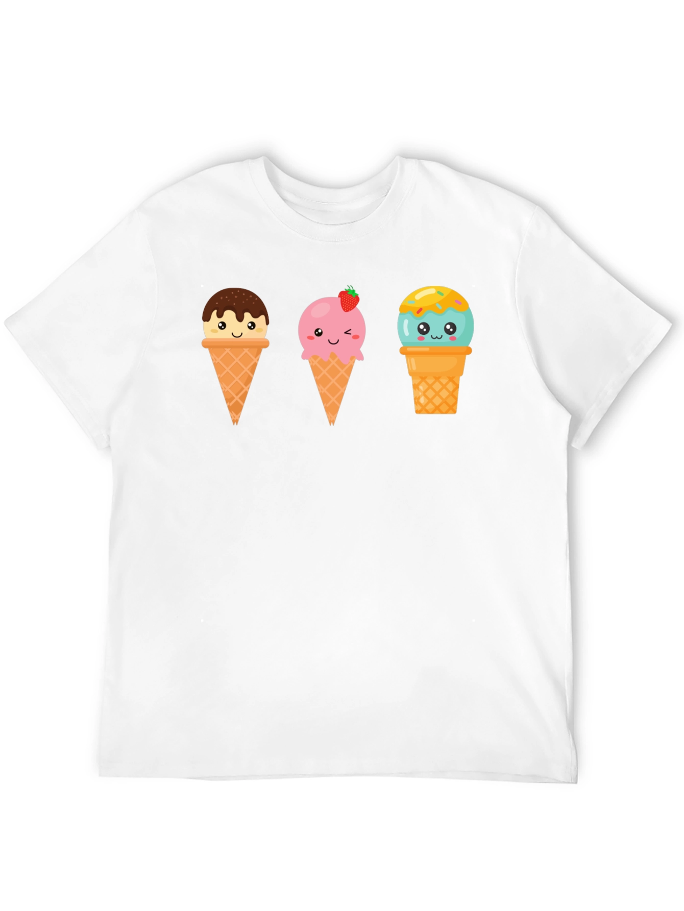 Kawaii Ice Cream Graphic Tee - Cute Summer Shirt