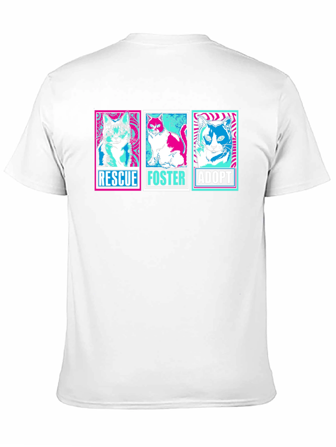 Rescue Foster Adopt Cats Graphic T-Shirt