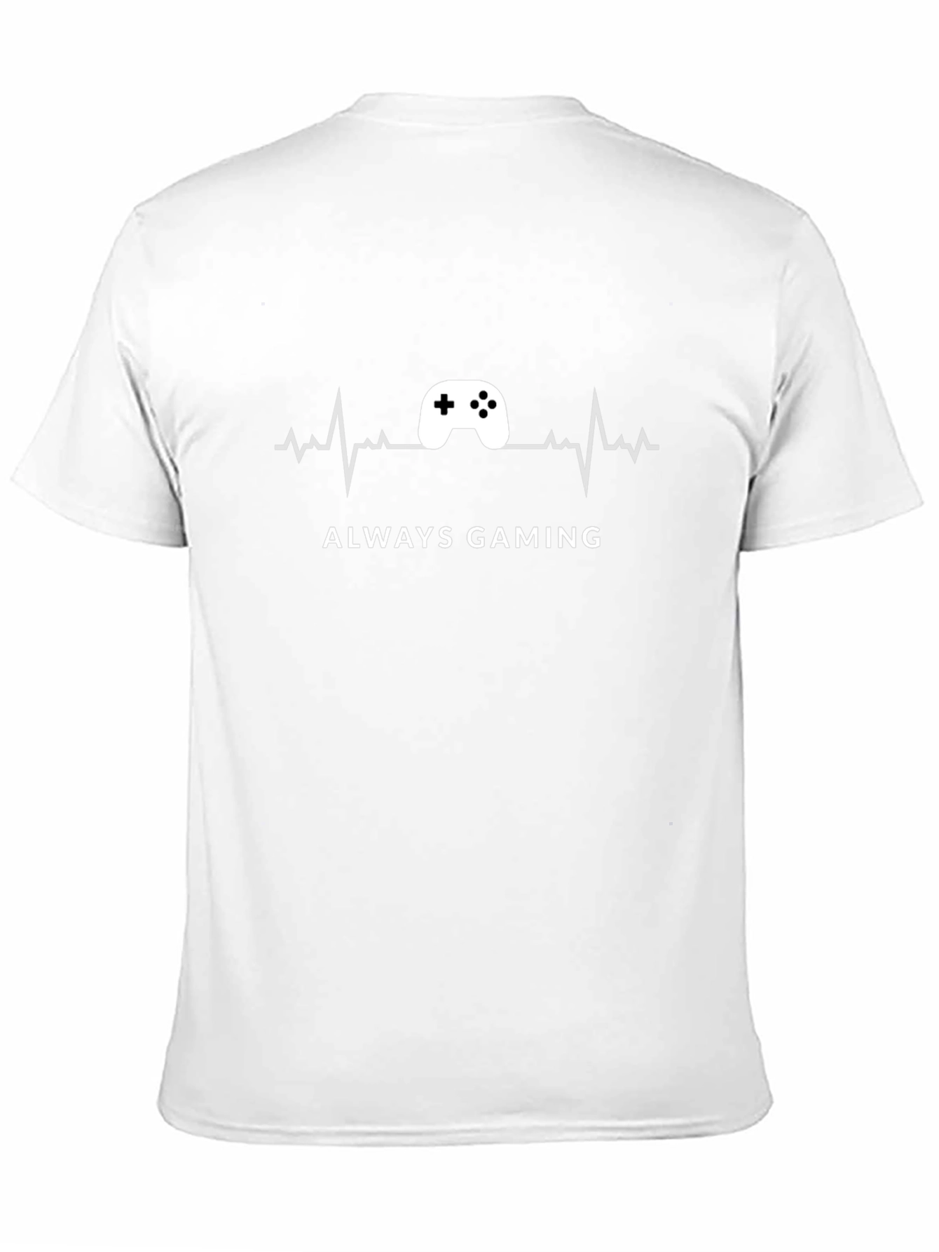 Always Gaming T-Shirt - Gamer Heartbeat Design