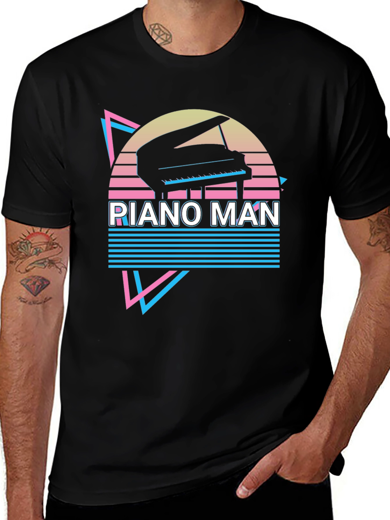 Piano Man Retro T-Shirt