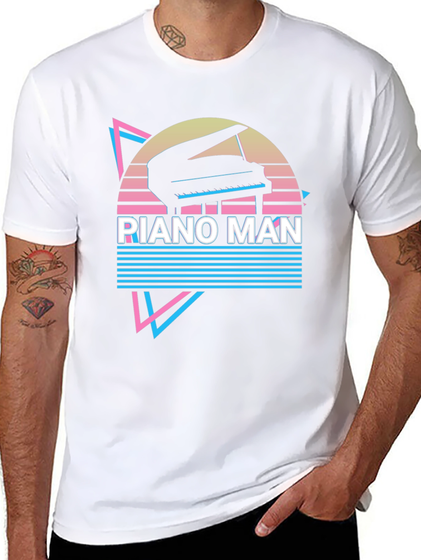 Piano Man Retro T-Shirt