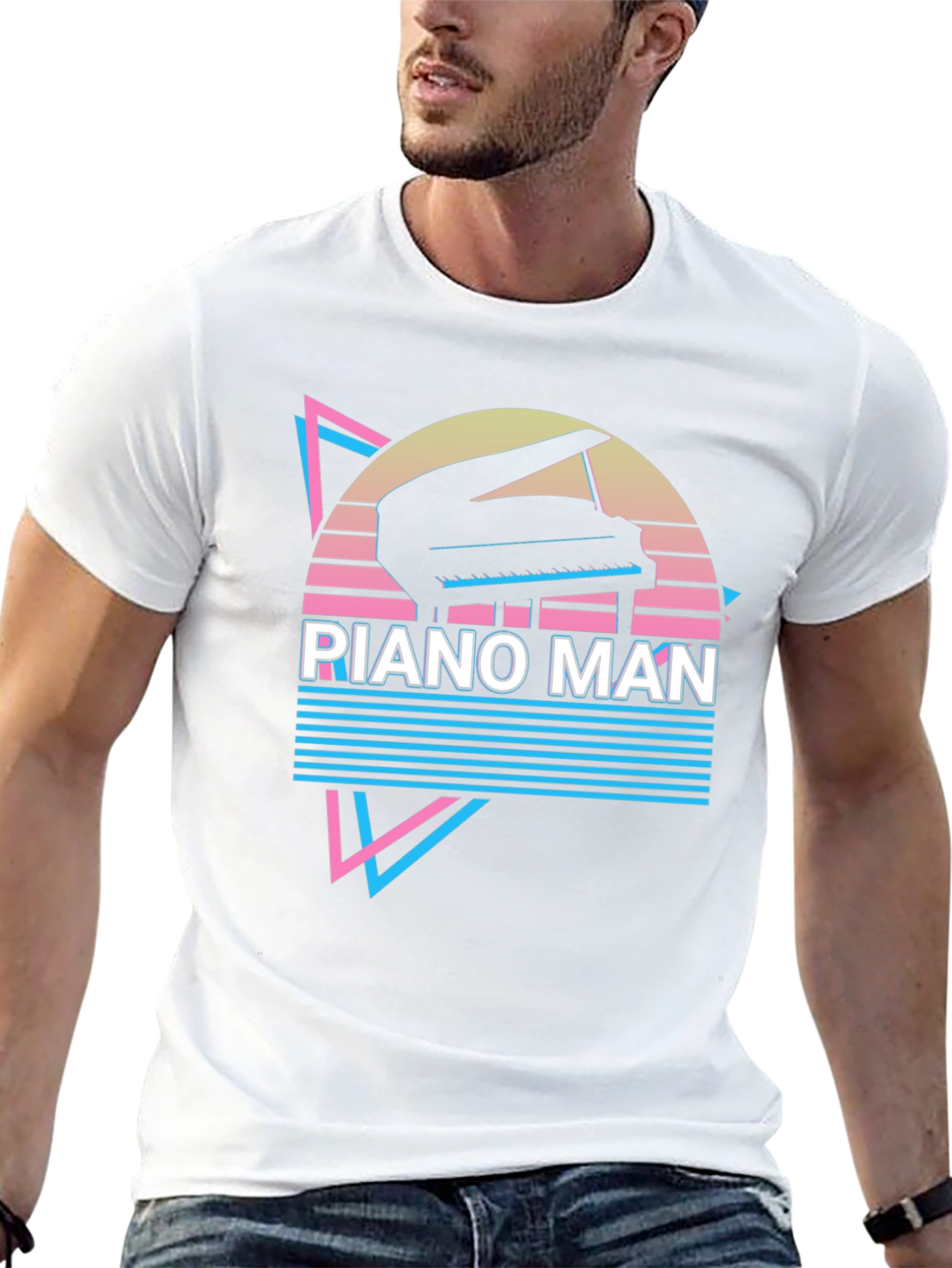 Piano Man Retro T-Shirt