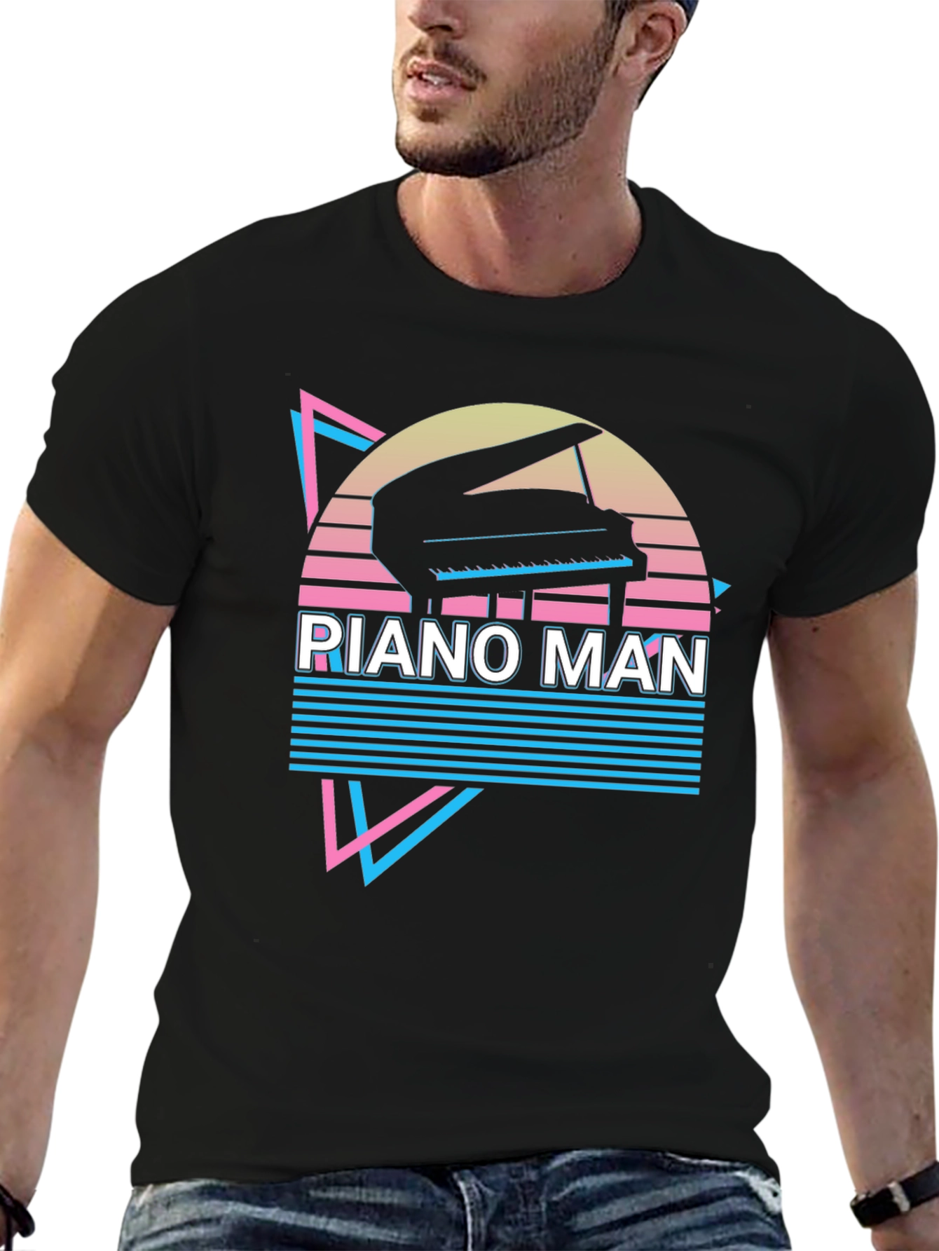Piano Man Retro T-Shirt