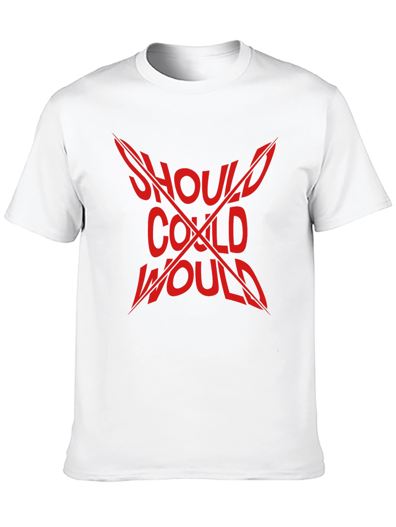 Should Could Would Graphic Tee - Mens Black T-Shirt
