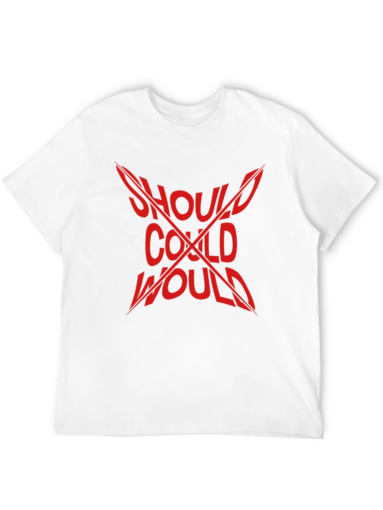 Should Could Would Graphic Tee - Mens Black T-Shirt