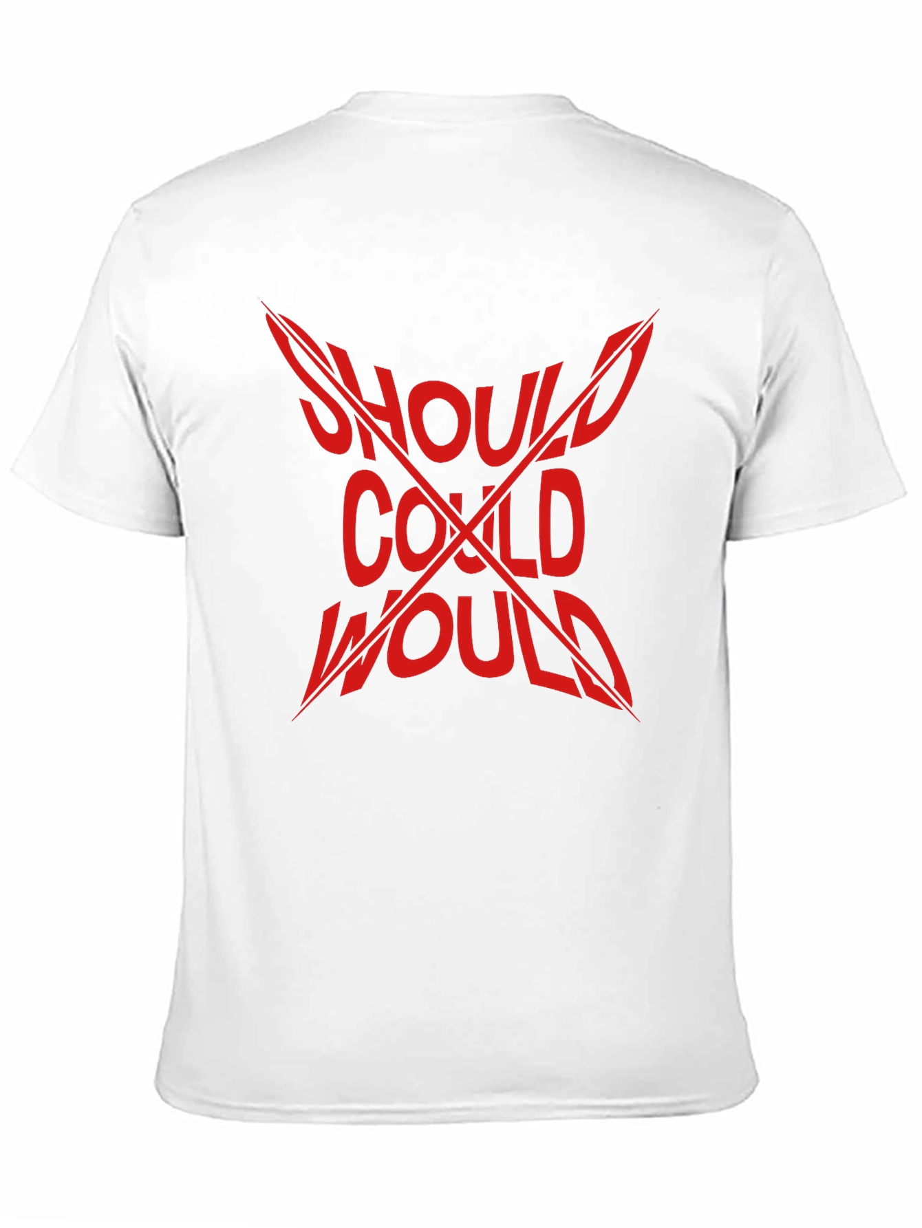 Should Could Would Graphic Tee - Mens Black T-Shirt