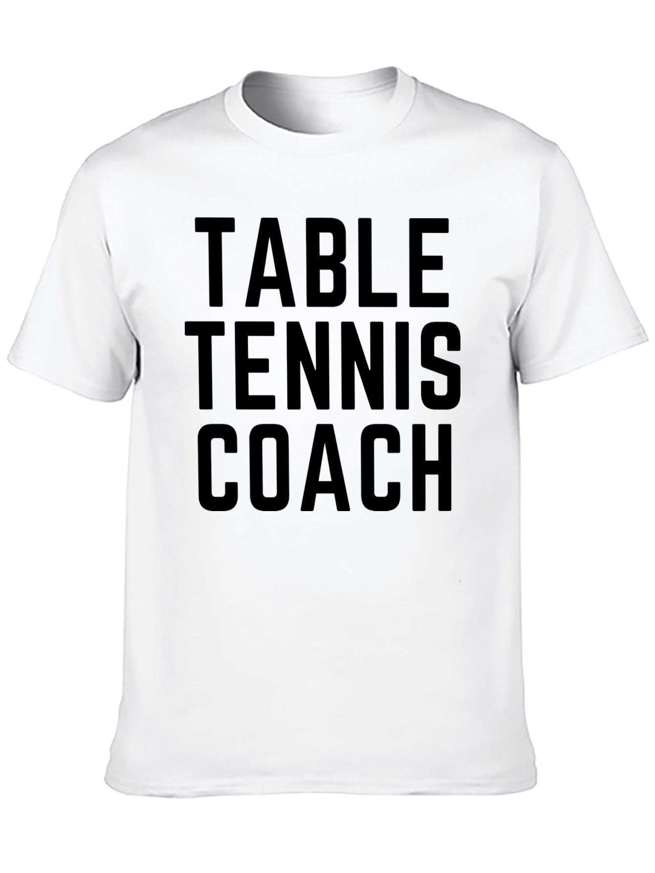 Table Tennis Coach Tee - Black Graphic T-Shirt