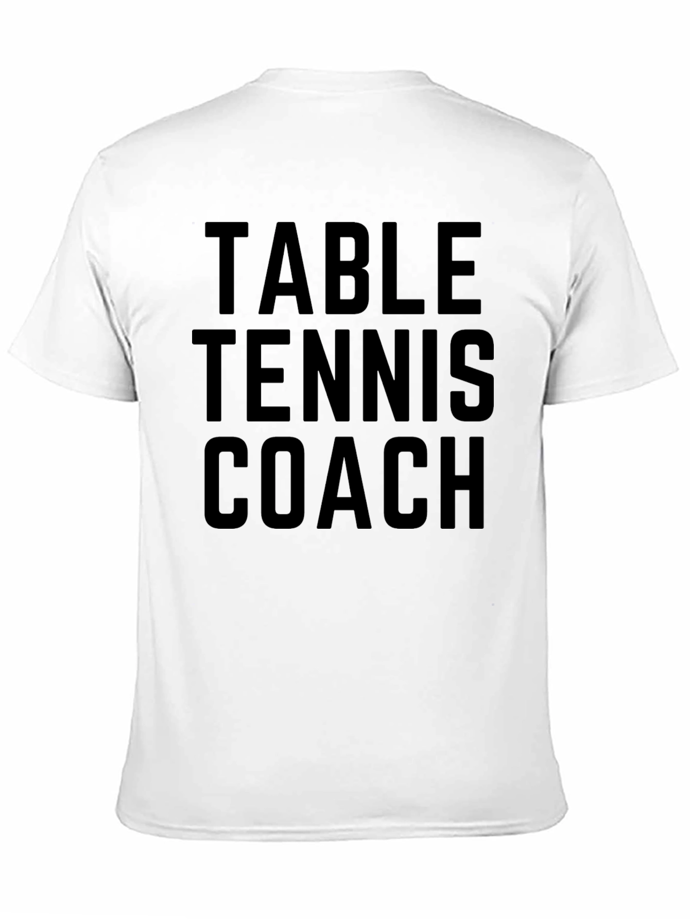 Table Tennis Coach Tee - Black Graphic T-Shirt