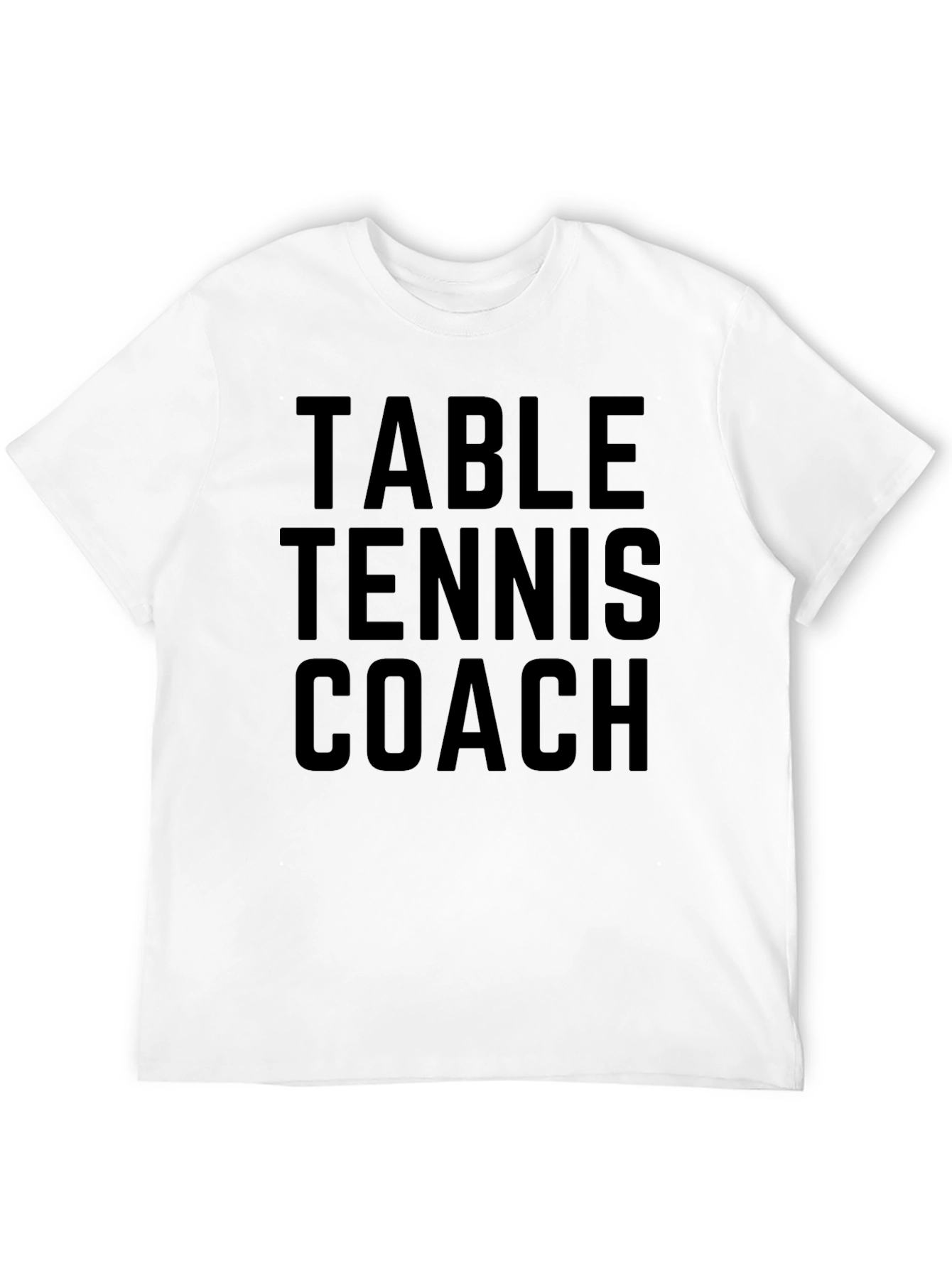 Table Tennis Coach Tee - Black Graphic T-Shirt