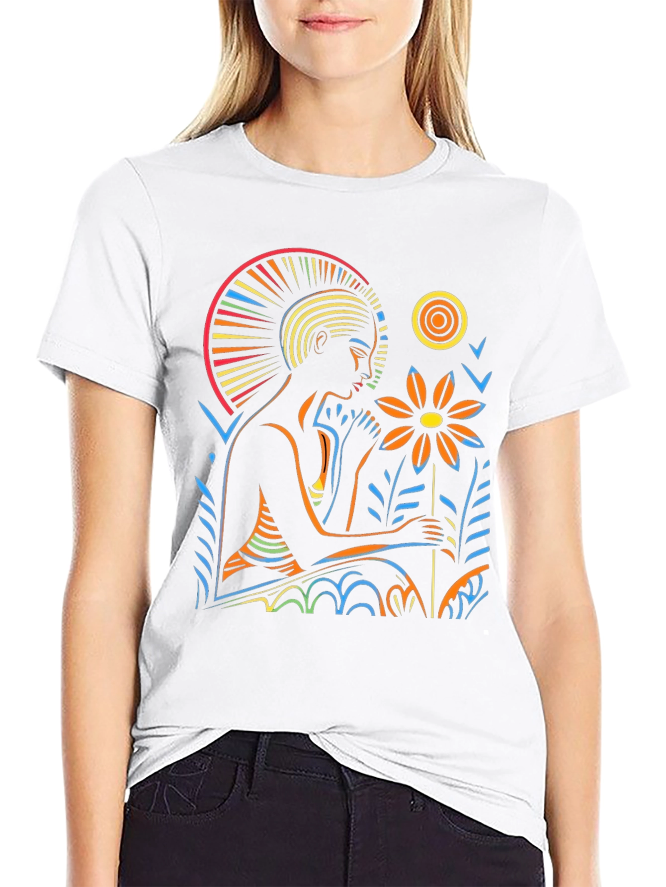 Artistic Graphic T-Shirt - Relaxing Figure
