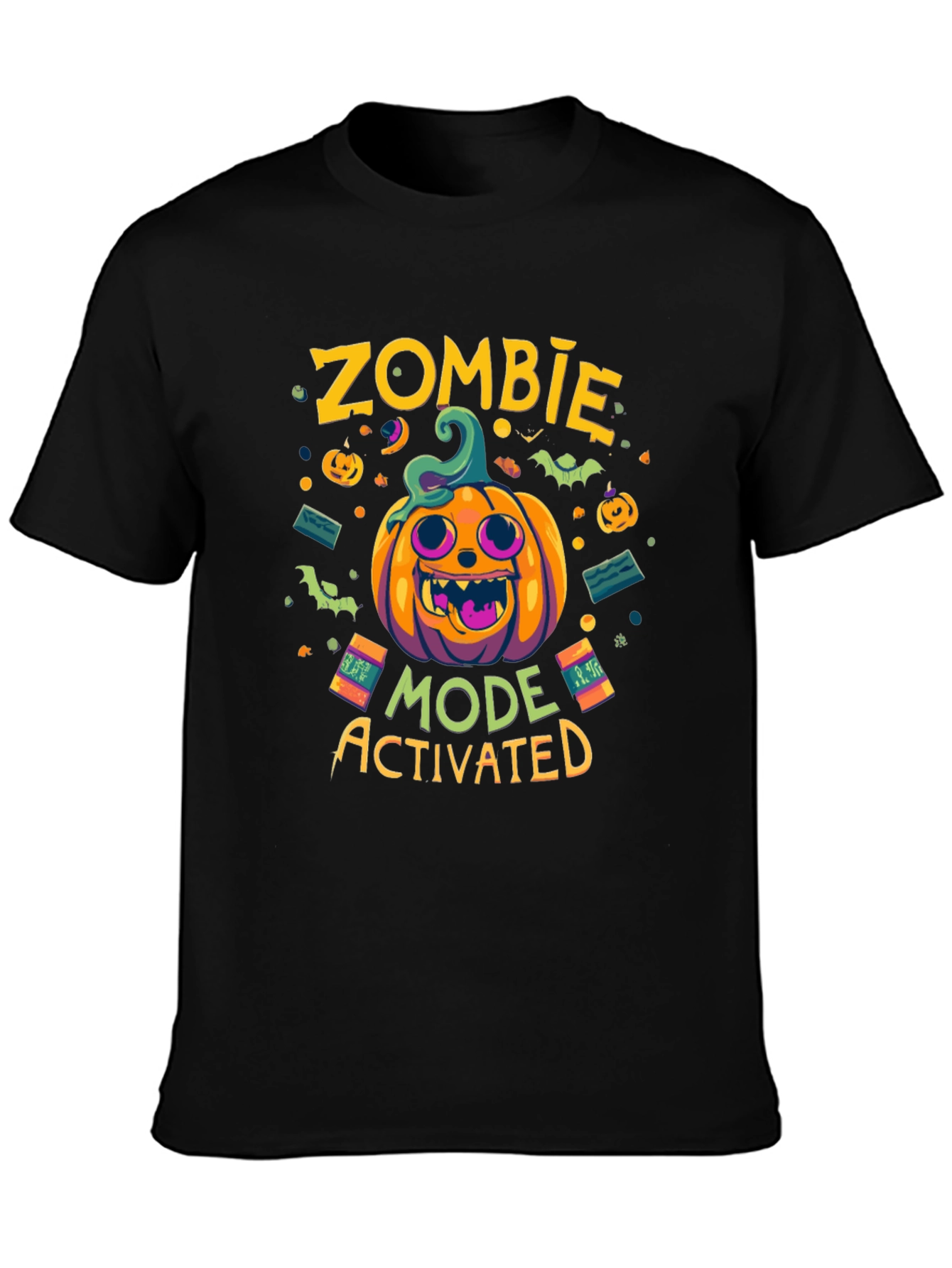 Zombie Mode Activated Halloween Graphic Tee