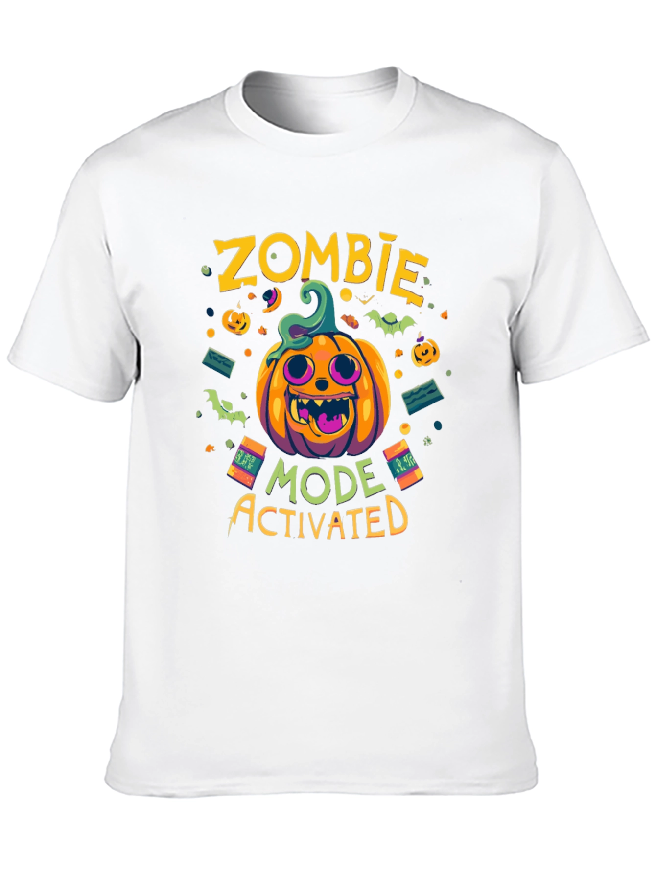 Zombie Mode Activated Halloween Graphic Tee