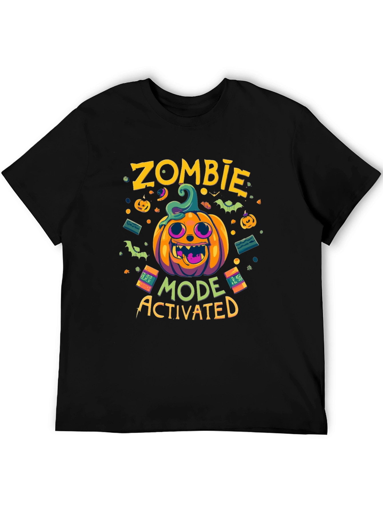 Zombie Mode Activated Halloween Graphic Tee