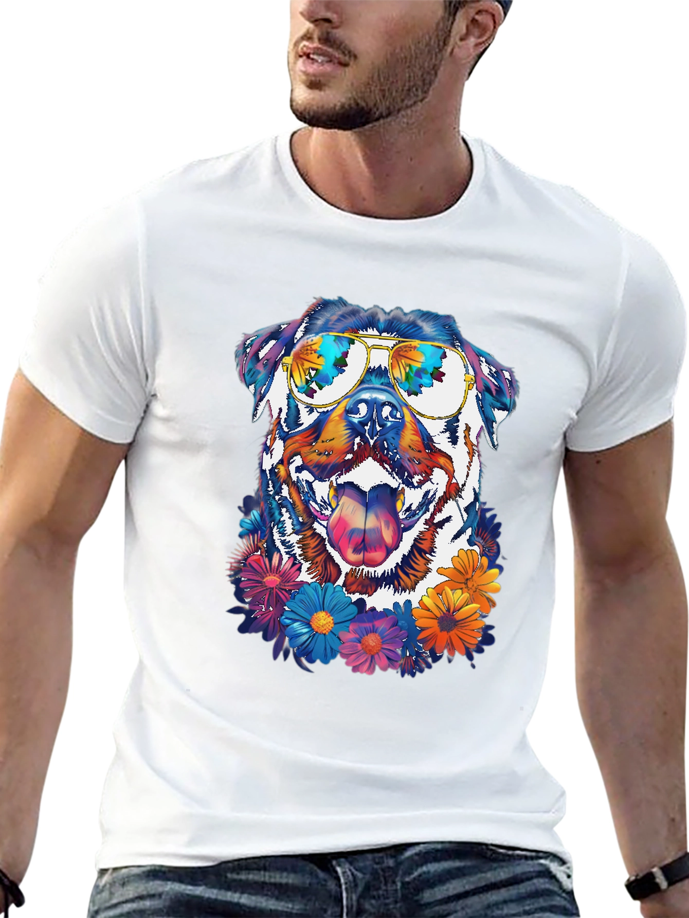 Rottweiler in Sunglasses Graphic Tee