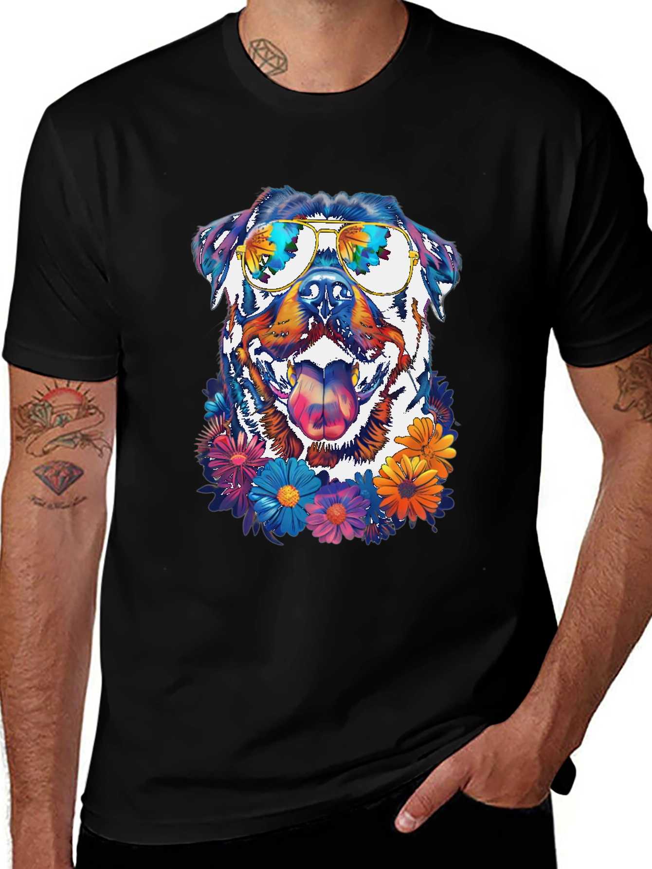 Rottweiler in Sunglasses Graphic Tee